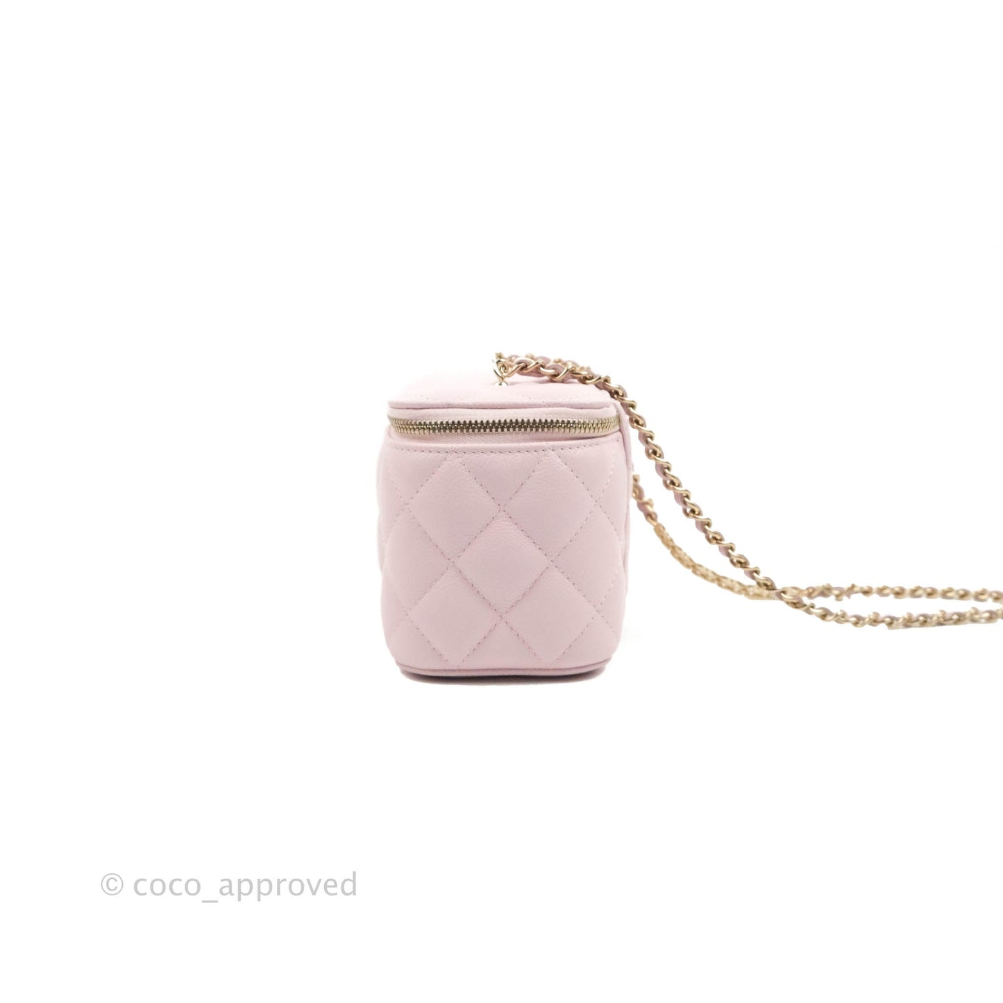 Chanel Vanity with CC Chain Light Pink Caviar Gold Hardware
