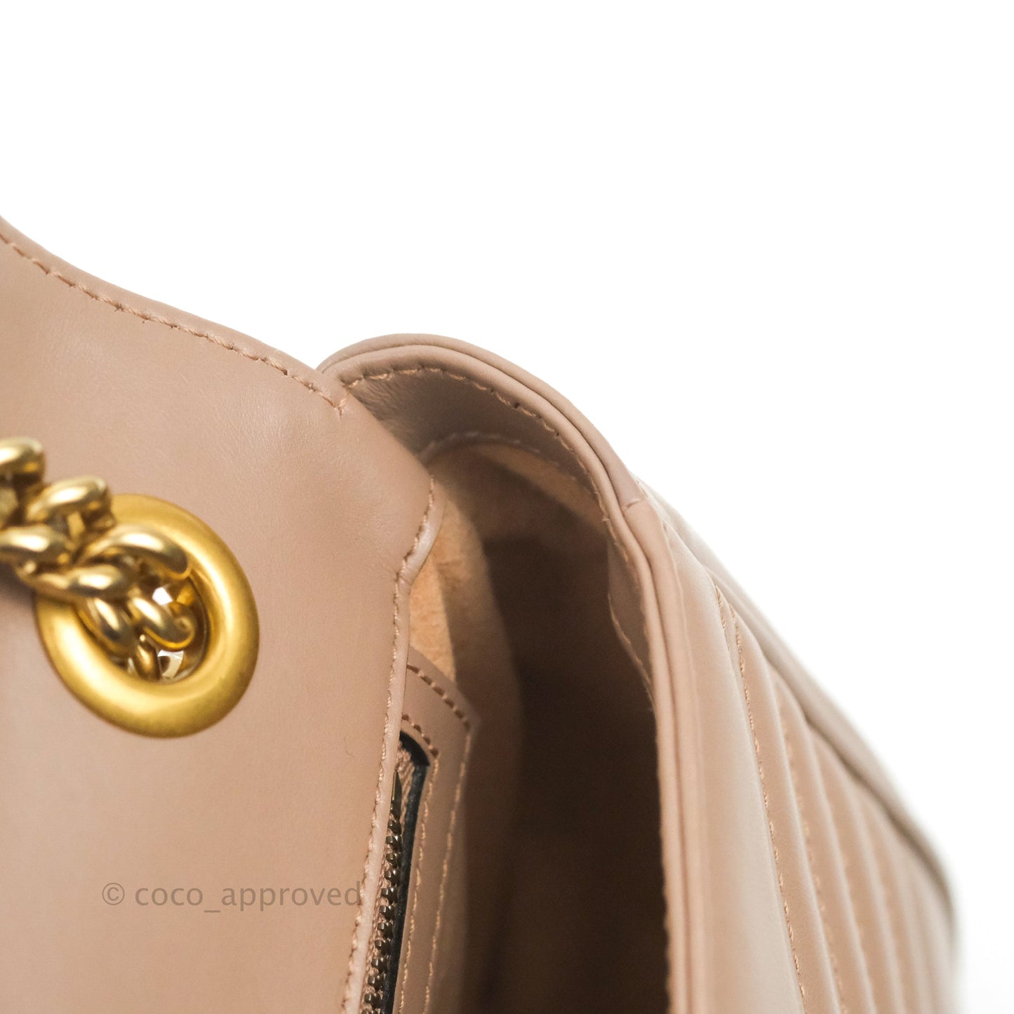 Gucci GG Marmont Matelassé Leather Small Bag Dusty Pink