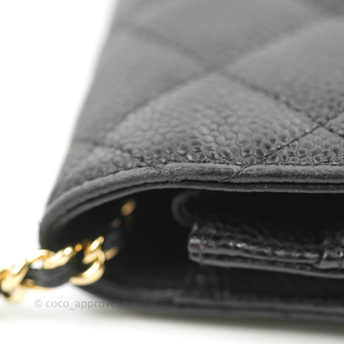 Chanel Quilted Classic WOC Black Caviar Gold Hardware