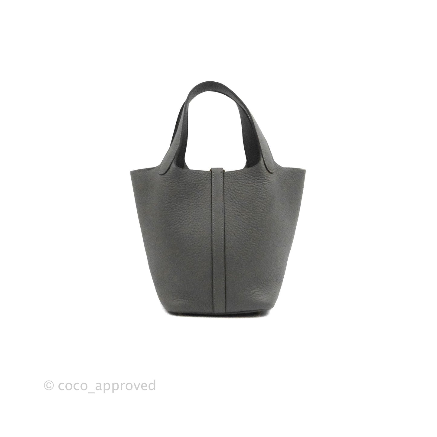 Hermès Picotin Lock 18 Gris Meyer 0L Clemence Gold Hardware