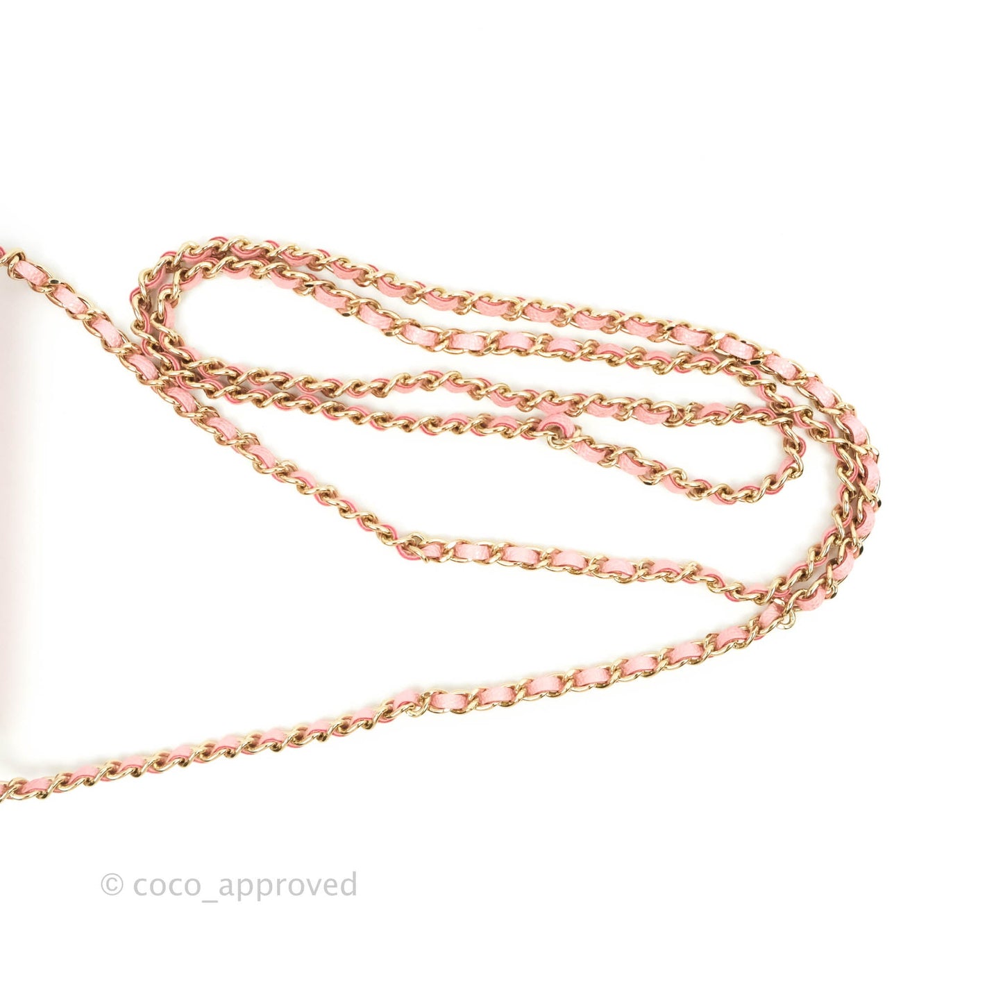 Chanel Mini Wallet With Chain Iridescent Pink Caviar Gold Hardware 19S
