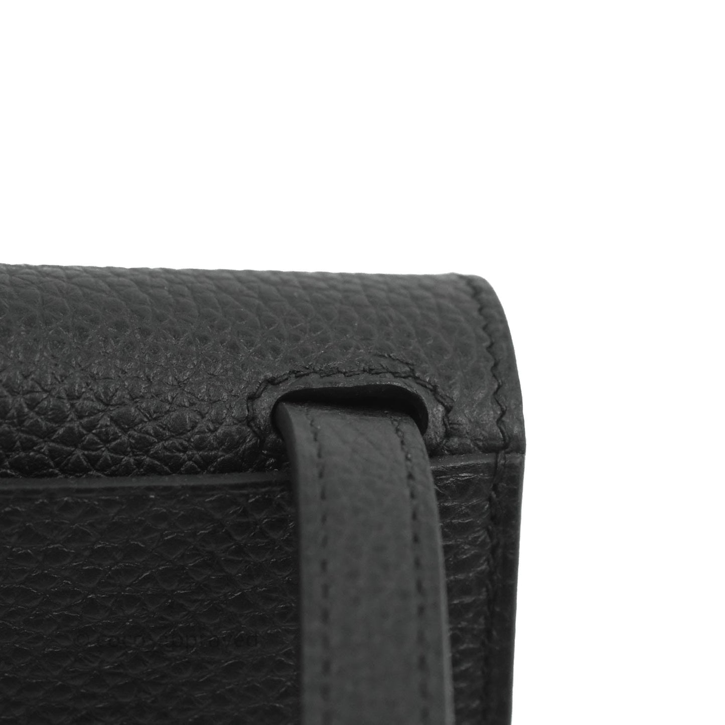 Hermès Halzan 25 Black Gold Hardware With Twilly