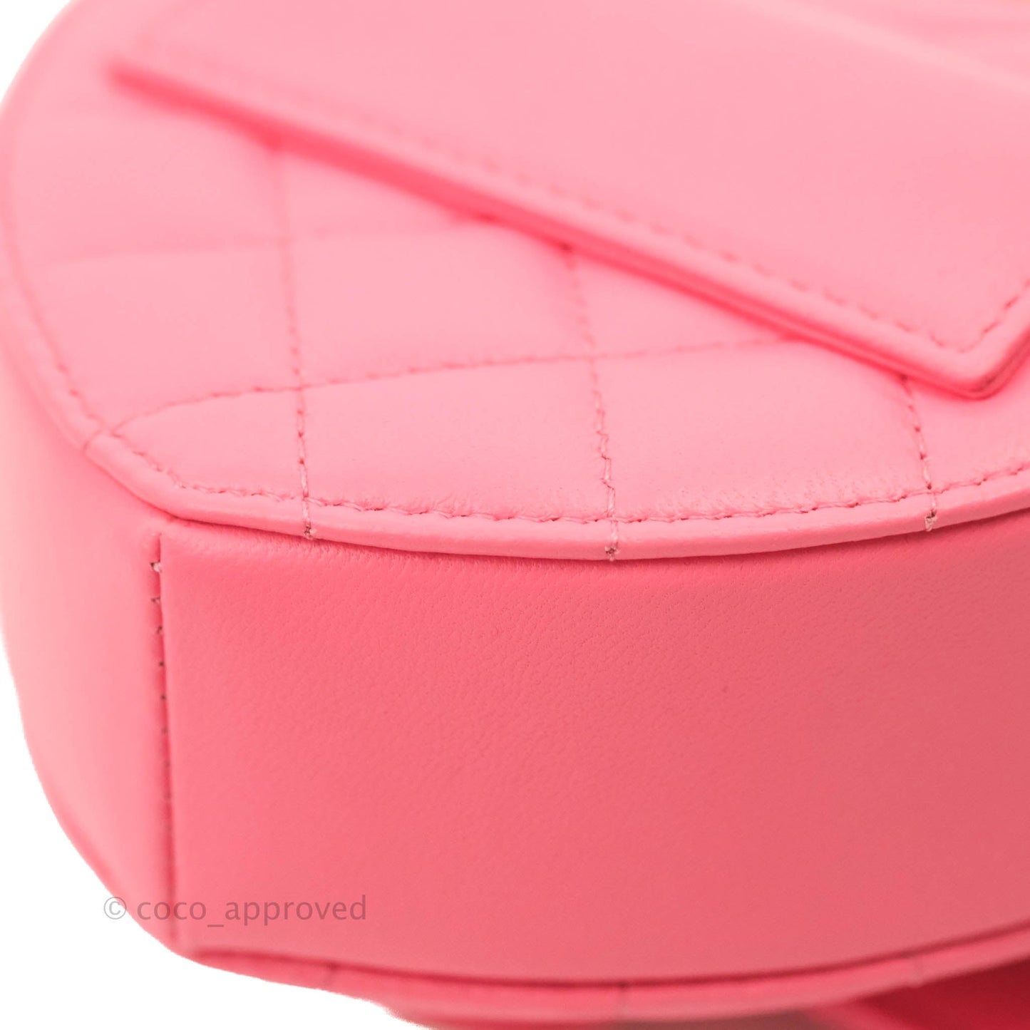 Chanel Mini Heart Belt Bag Pink Lambskin Gold Hardware 22S