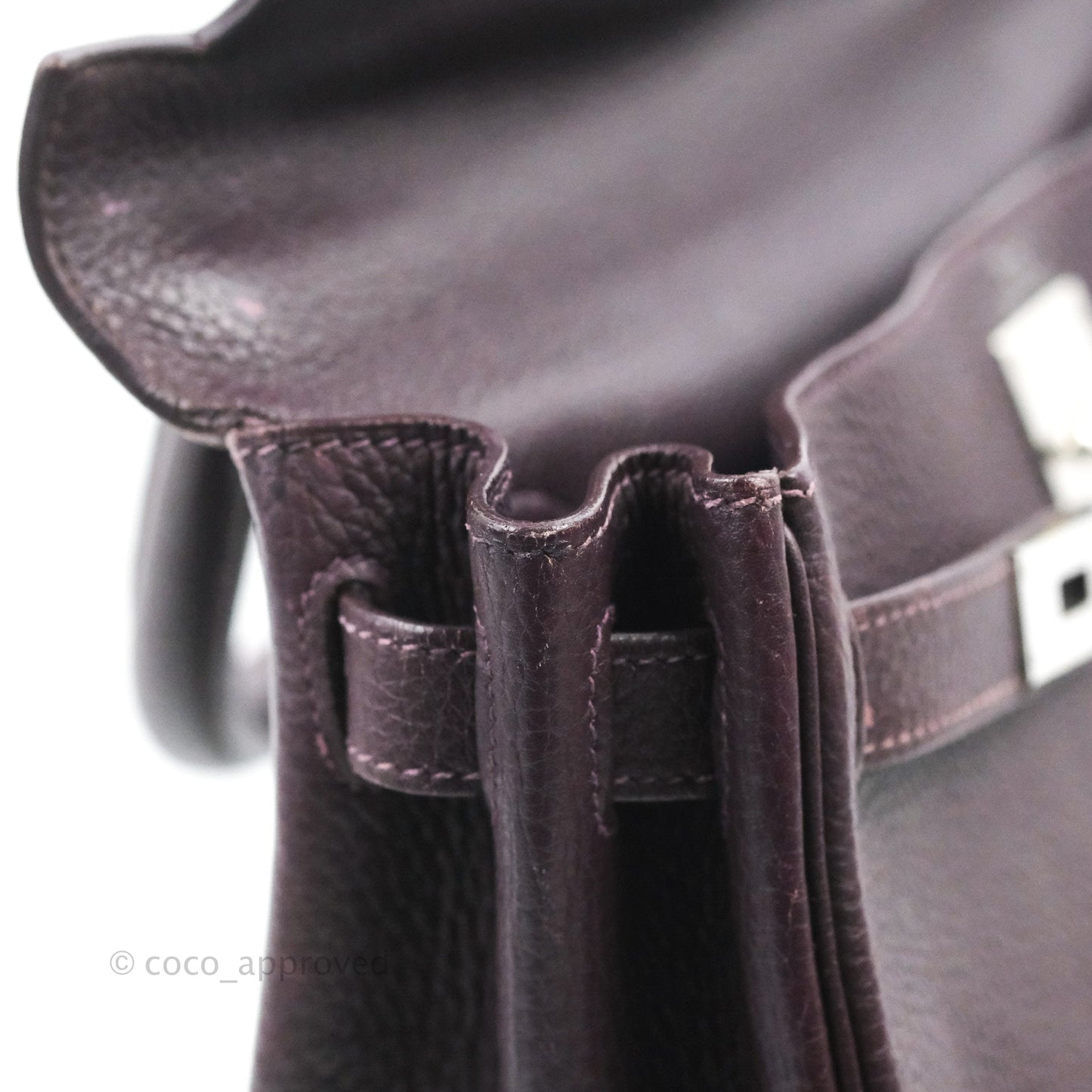 Hermès Retourne Kelly 28 Raisin TPM Palladium Hardware