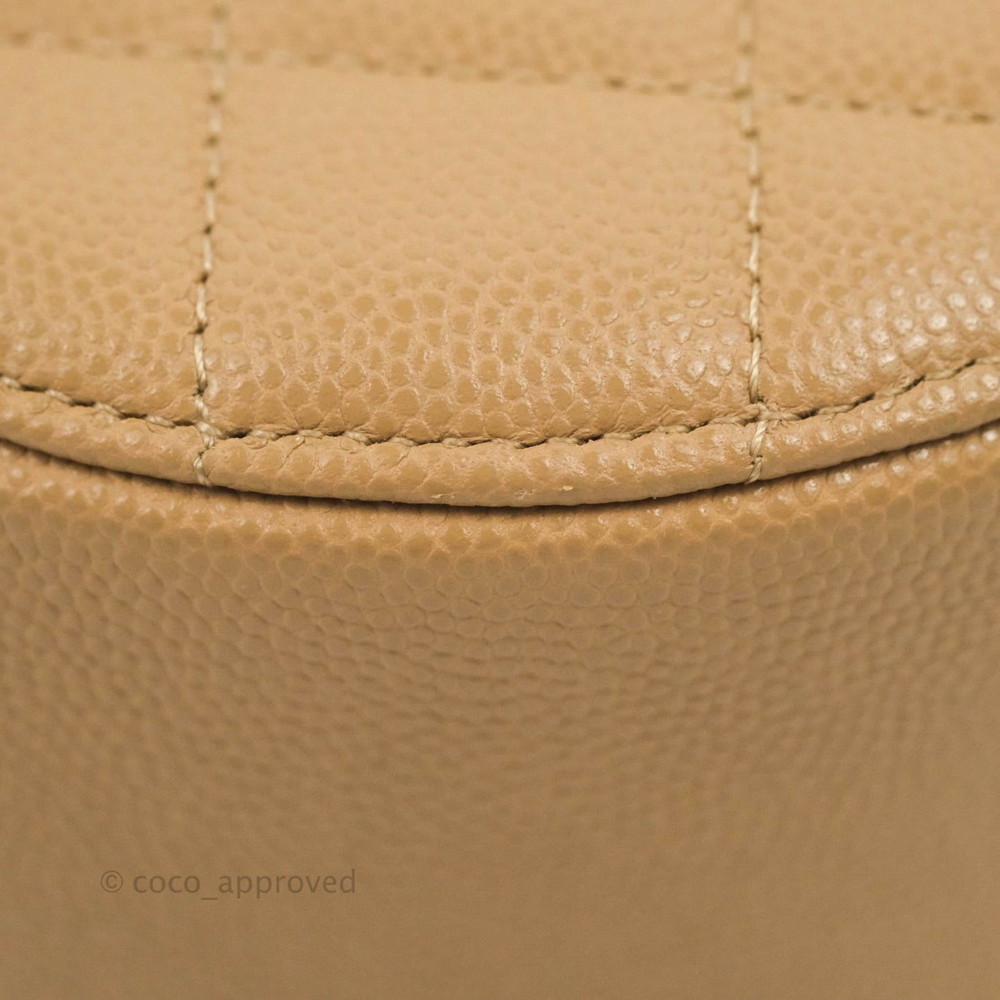Chanel Round Circle Bag Dark Beige Caviar Light Gold Hardware