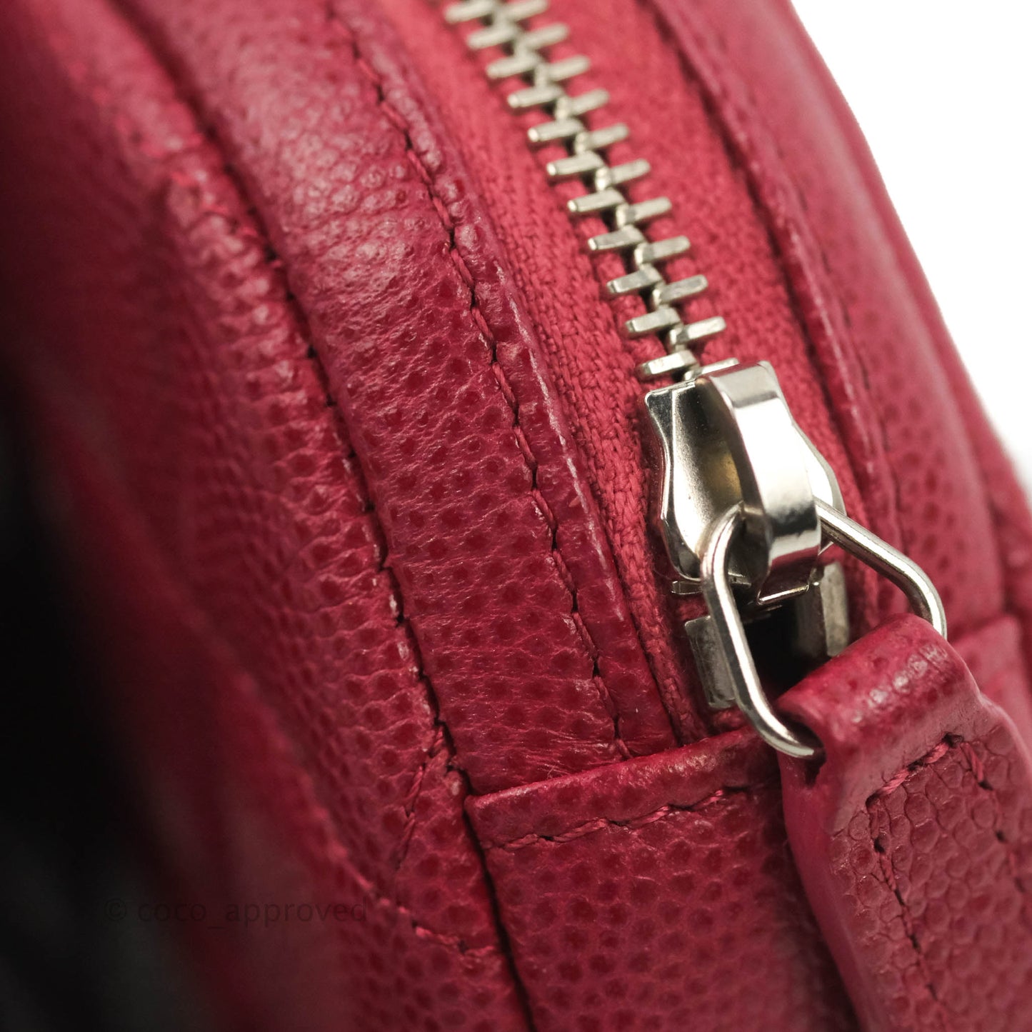 Chanel Red Round Coin Purse