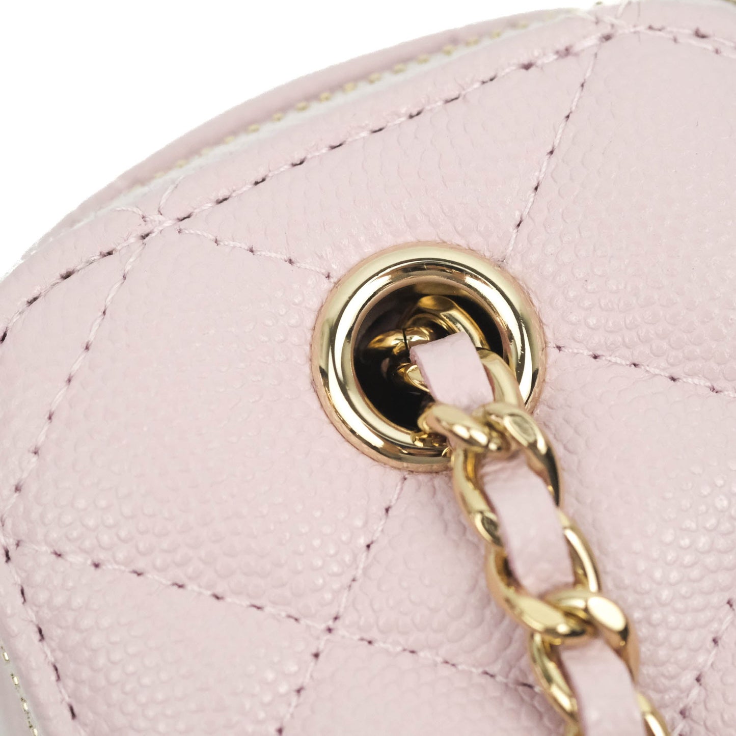 Chanel Mini Vanity Classic With Chain Lilac Rose Clair Caviar Gold Hardware