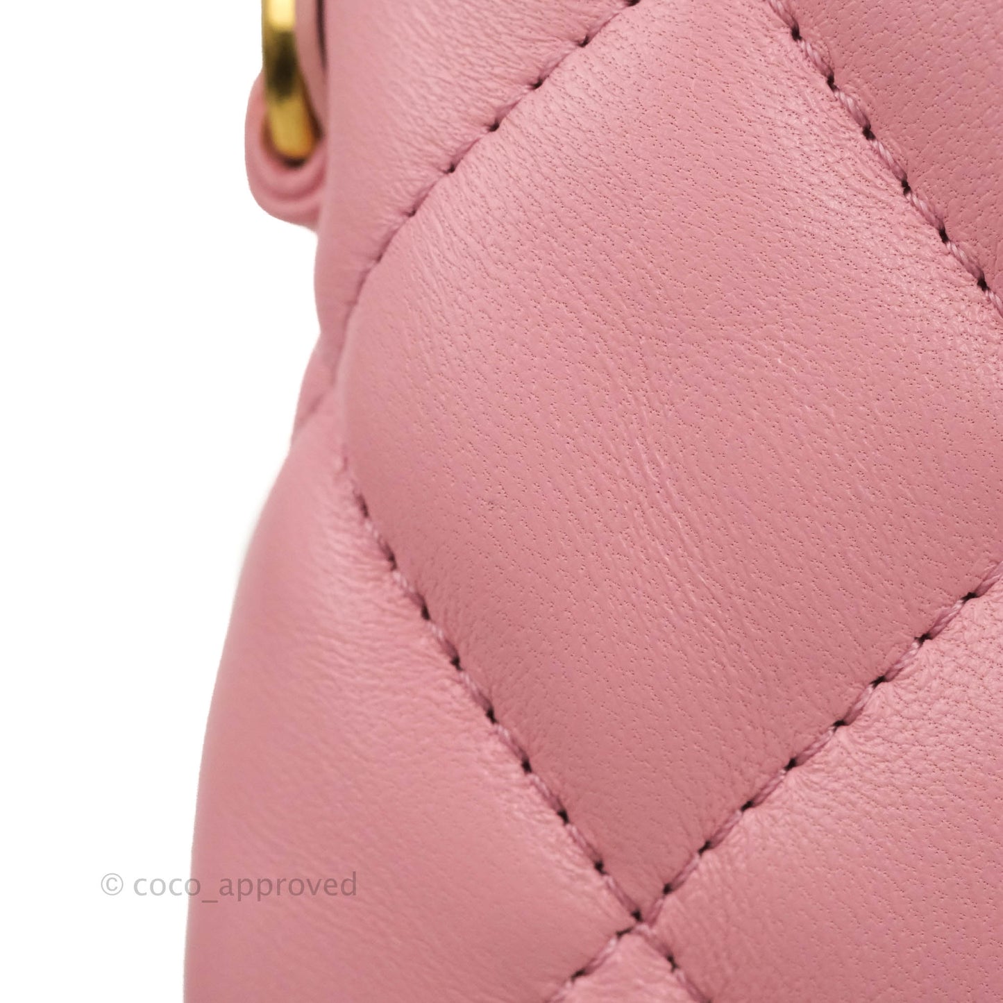 Chanel Quilted CC Chain Hobo Bag Pink Lambskin Aged Gold Hardware