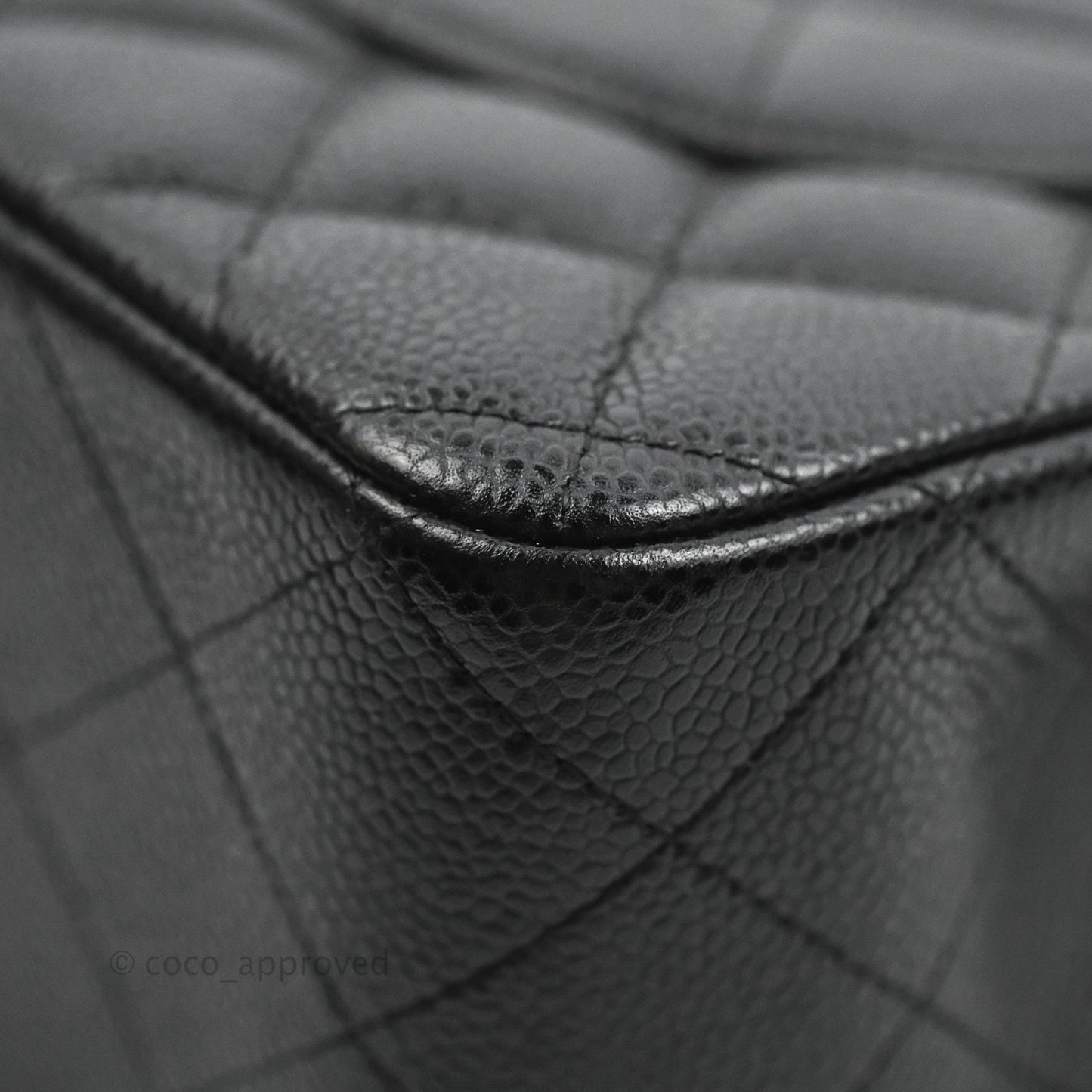 Chanel Jumbo Double Flap Black Caviar Silver Hardware⁣⁣