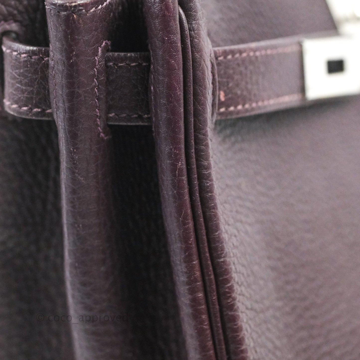 Hermès Retourne Kelly 28 Raisin TPM Palladium Hardware