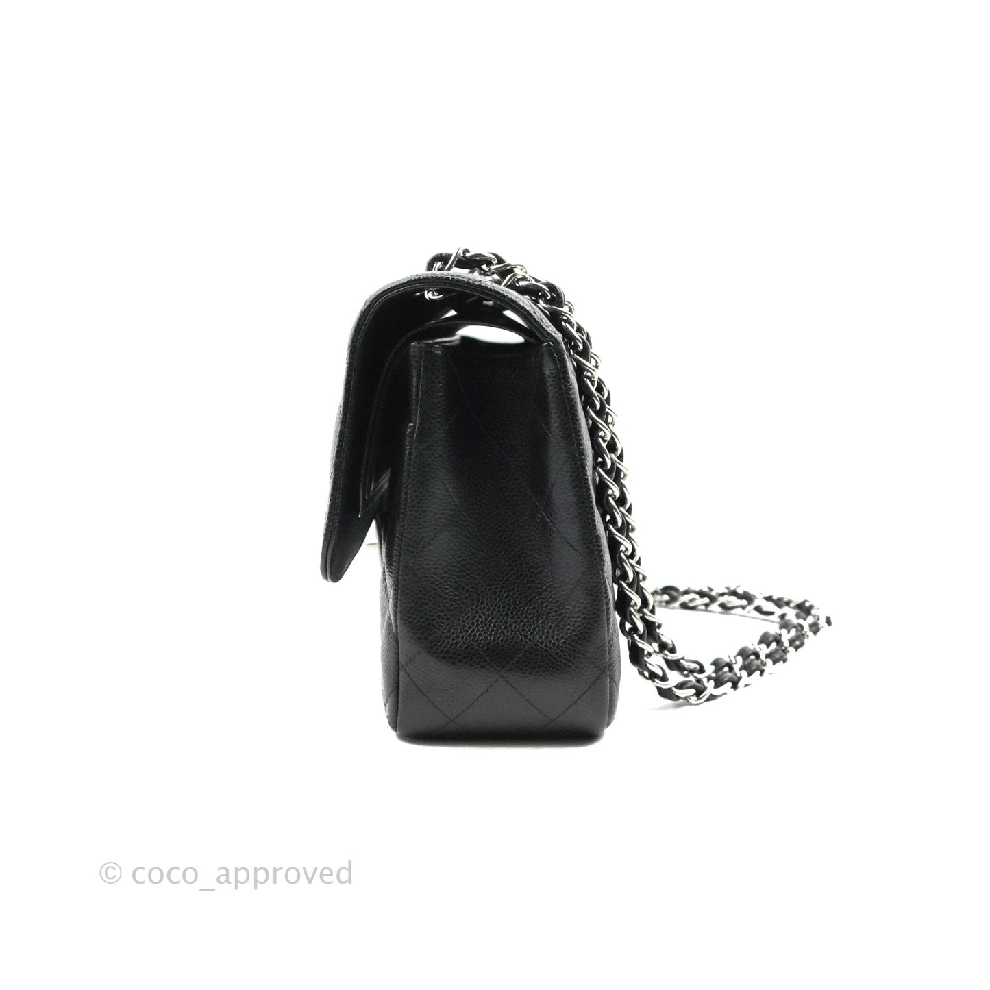 Chanel Jumbo Double Flap Black Caviar Silver Hardware⁣⁣