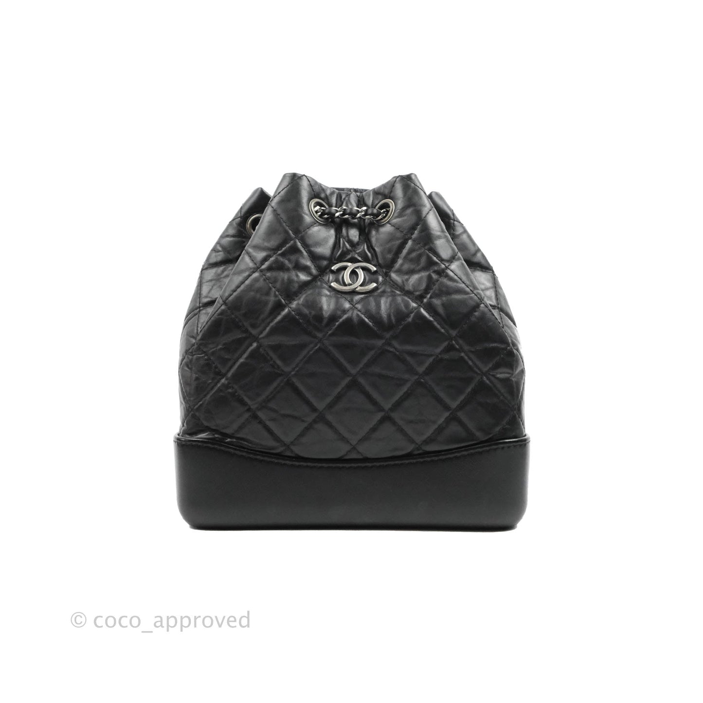 Chanel Small Gabrielle Backpack Black Aged Calfskin