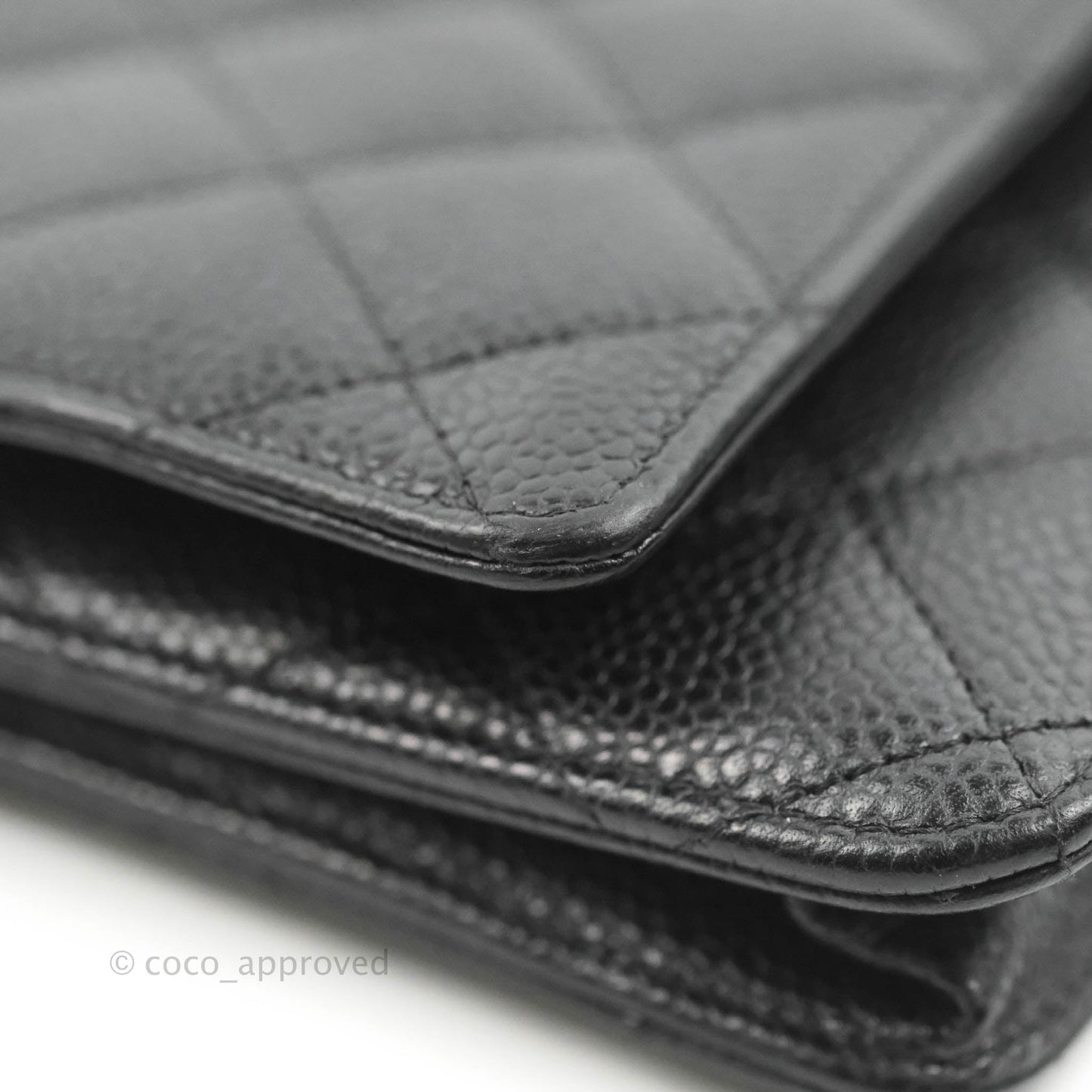 Chanel Quilted Classic WOC Black Caviar Gold Hardware