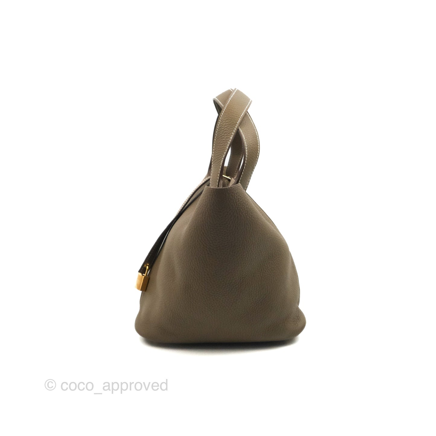Hermès Picotin Lock 22 Clemence Etoupe Gold Hardware