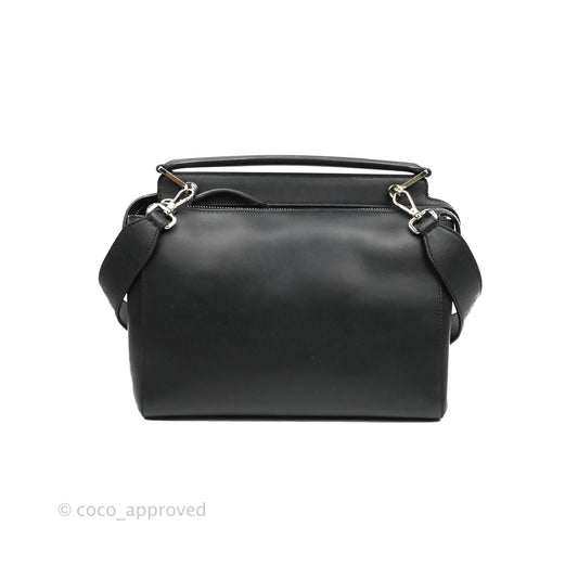 Fendi DotCom Satchel Bag Black Royal Blue Calfskin