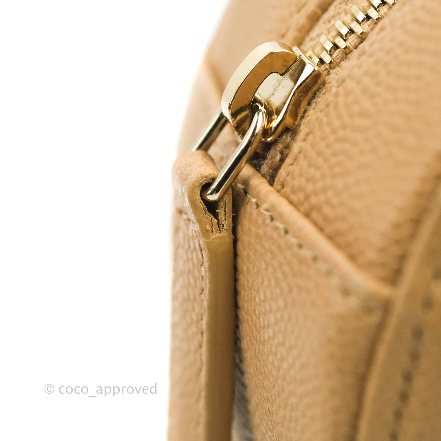 Chanel Round Circle Bag Dark Beige Caviar Light Gold Hardware