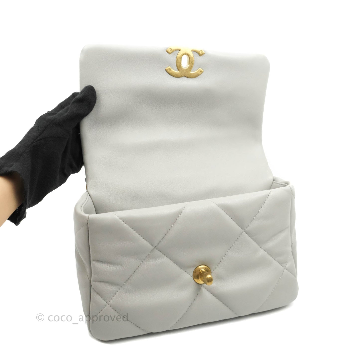 Chanel 19 Small Grey Mixed Hardware 21A