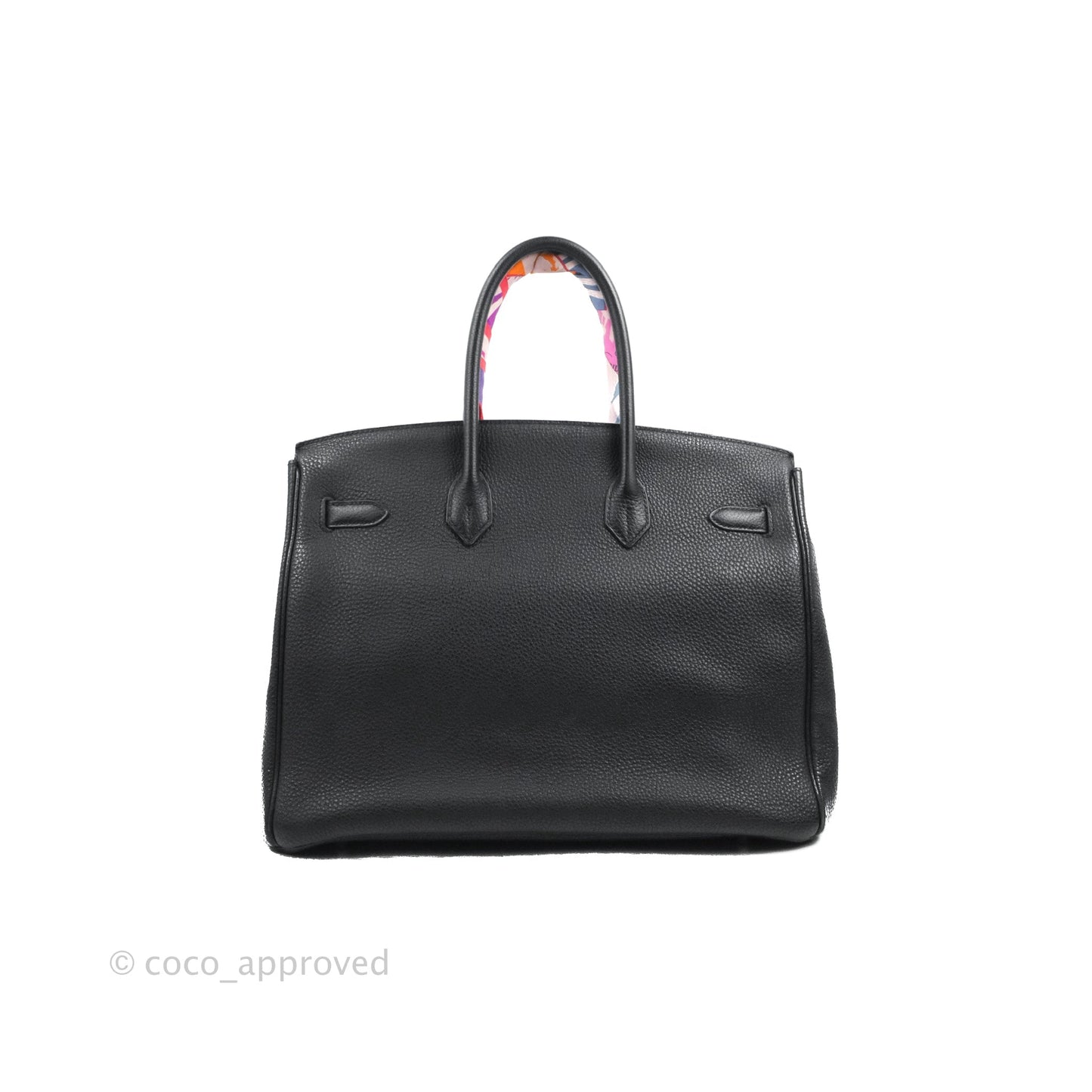 Hermès Retourne Birkin 35 Black Togo Palladium Hardware