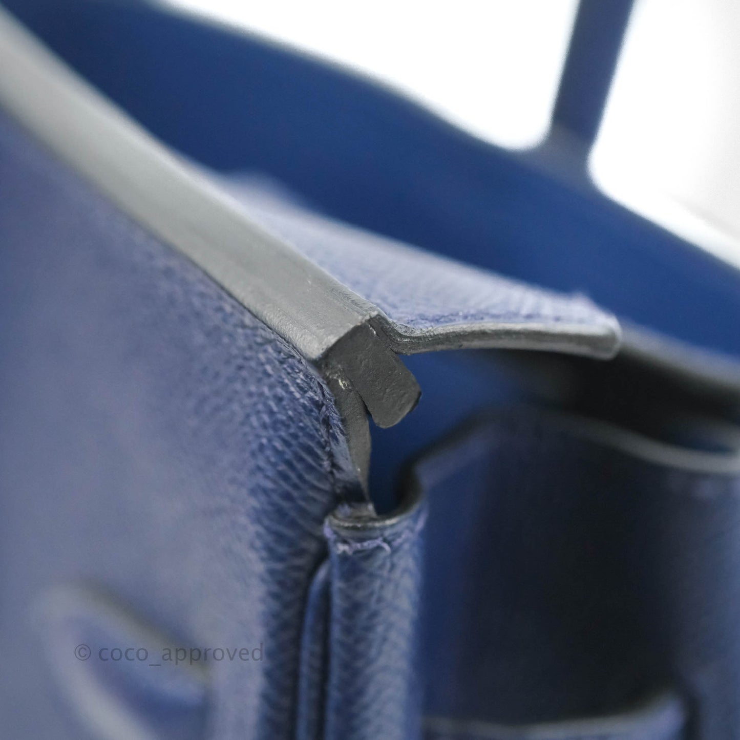 Hermès Birkin 30 Blue Sapphire Epsom Palladium Hardware