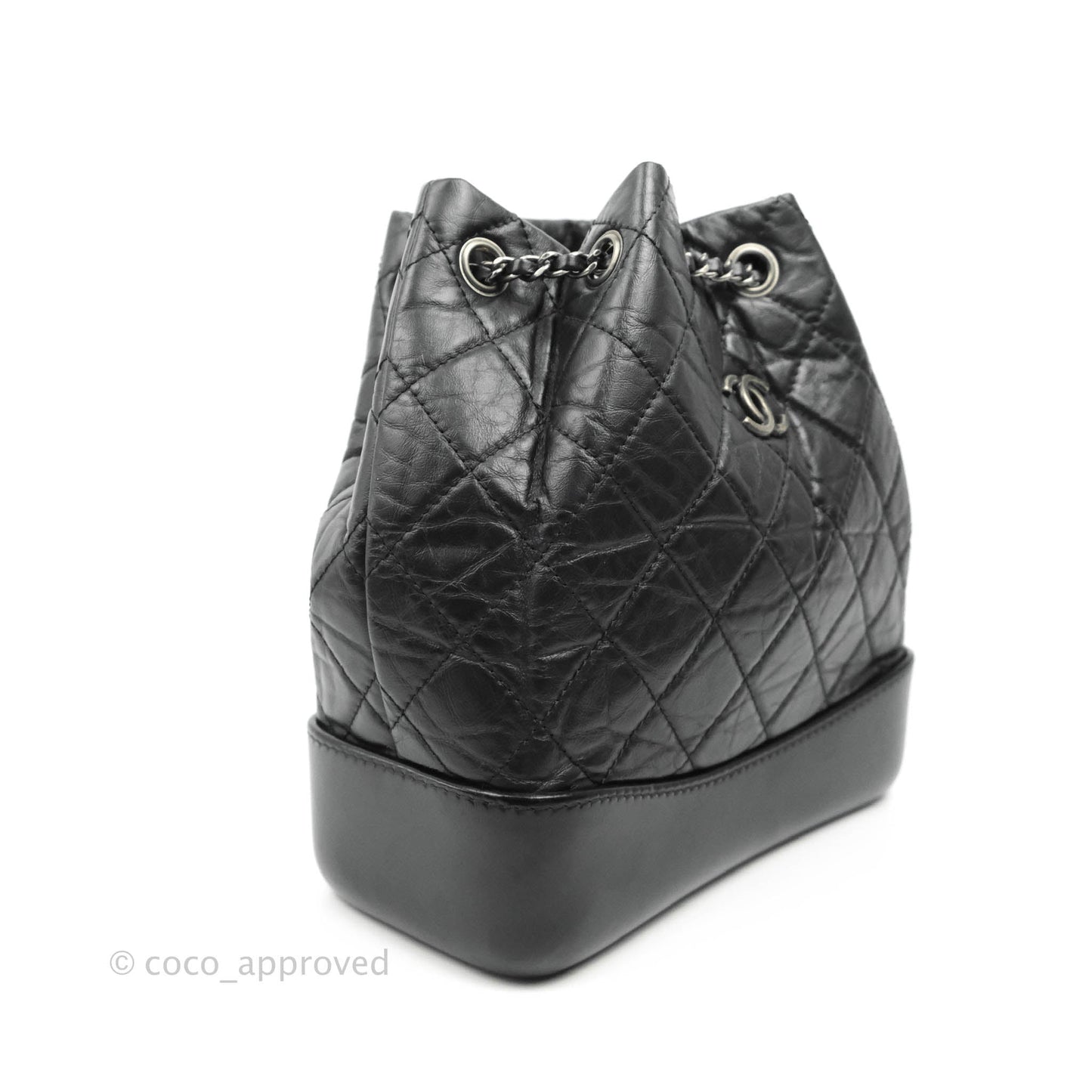 Chanel Small Gabrielle Backpack Black Aged Calfskin