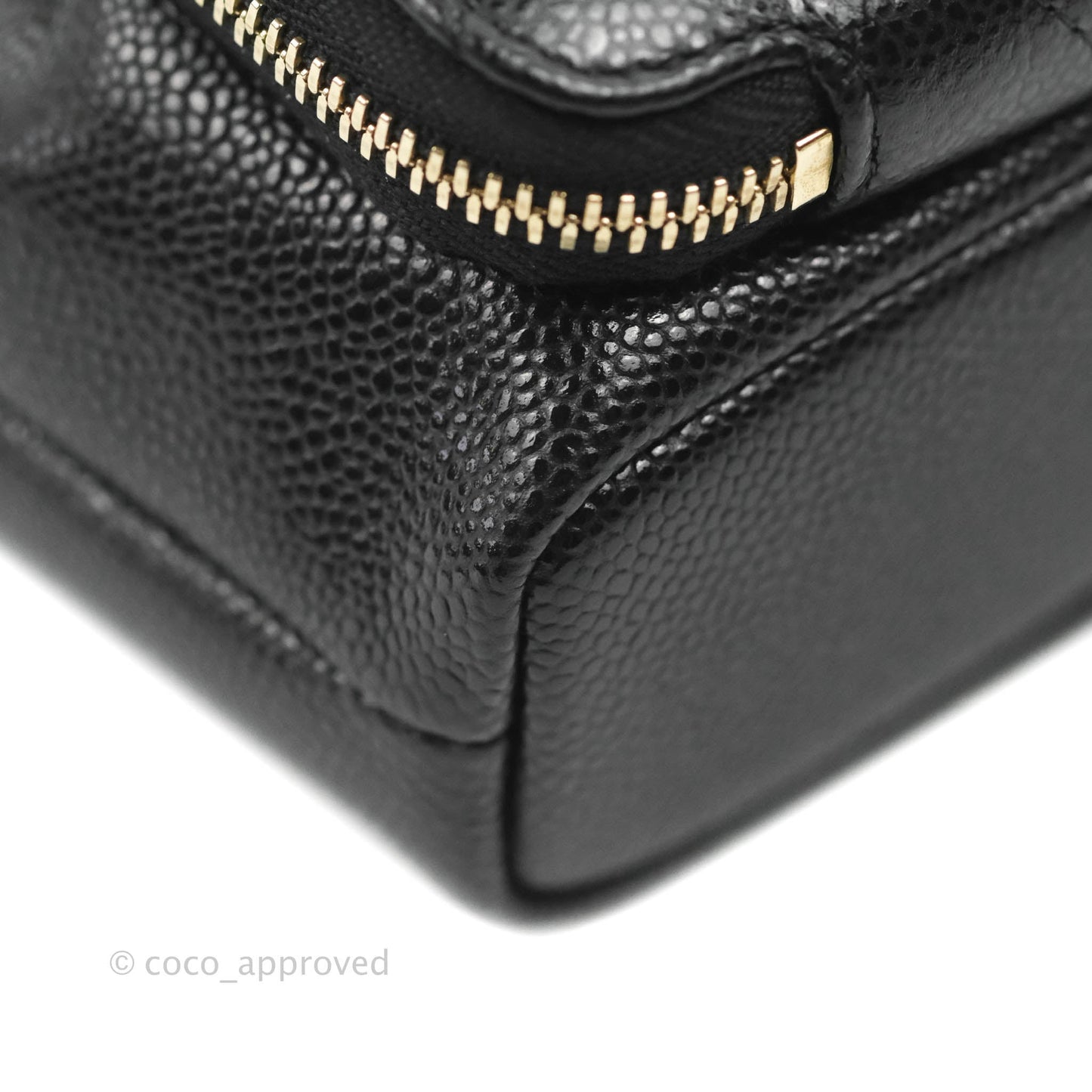 Chanel Mini Bucket with Chain Black Caviar Gold Hardware 22B