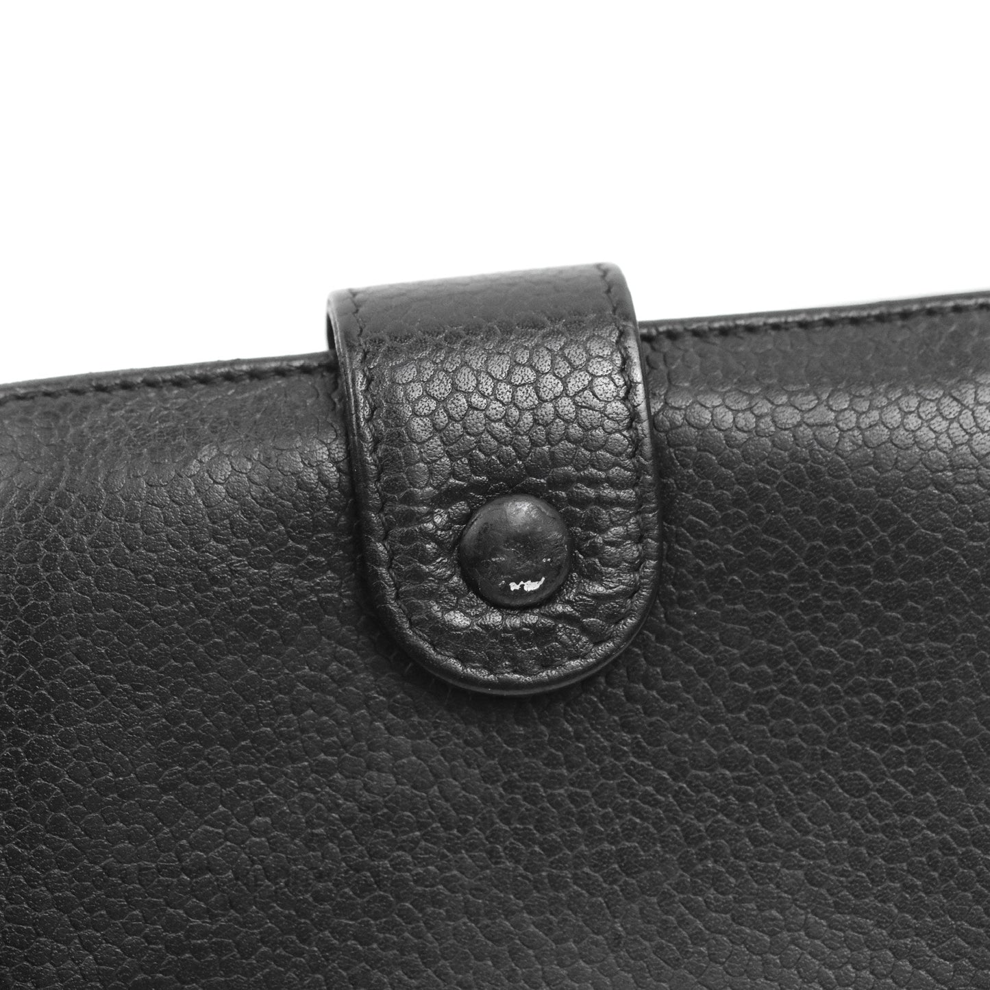 Chanel Vintage CC Wallet Black Caviar Gold Hardware