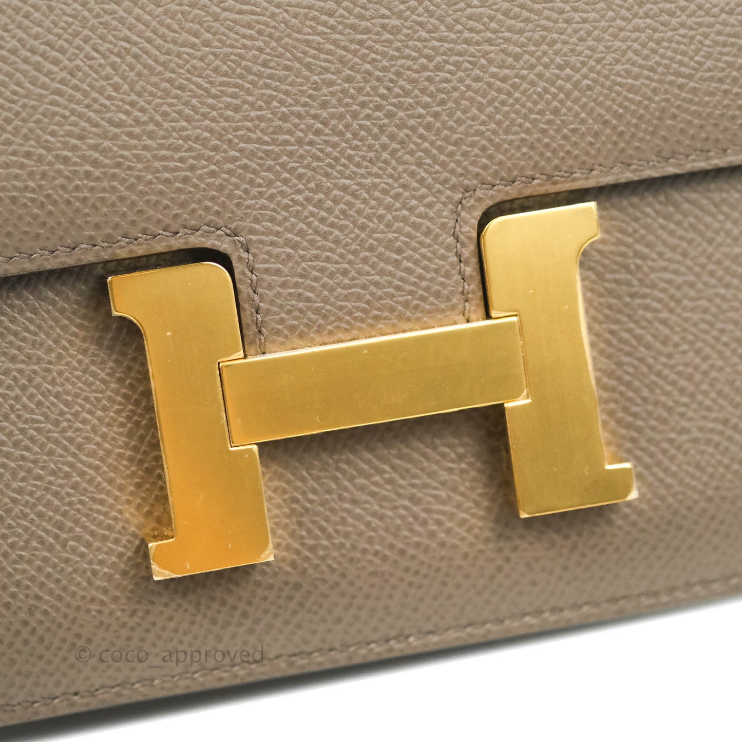 Hermès Constance Mini 18cm 8F Gris Etain Epsom Gold Hardware