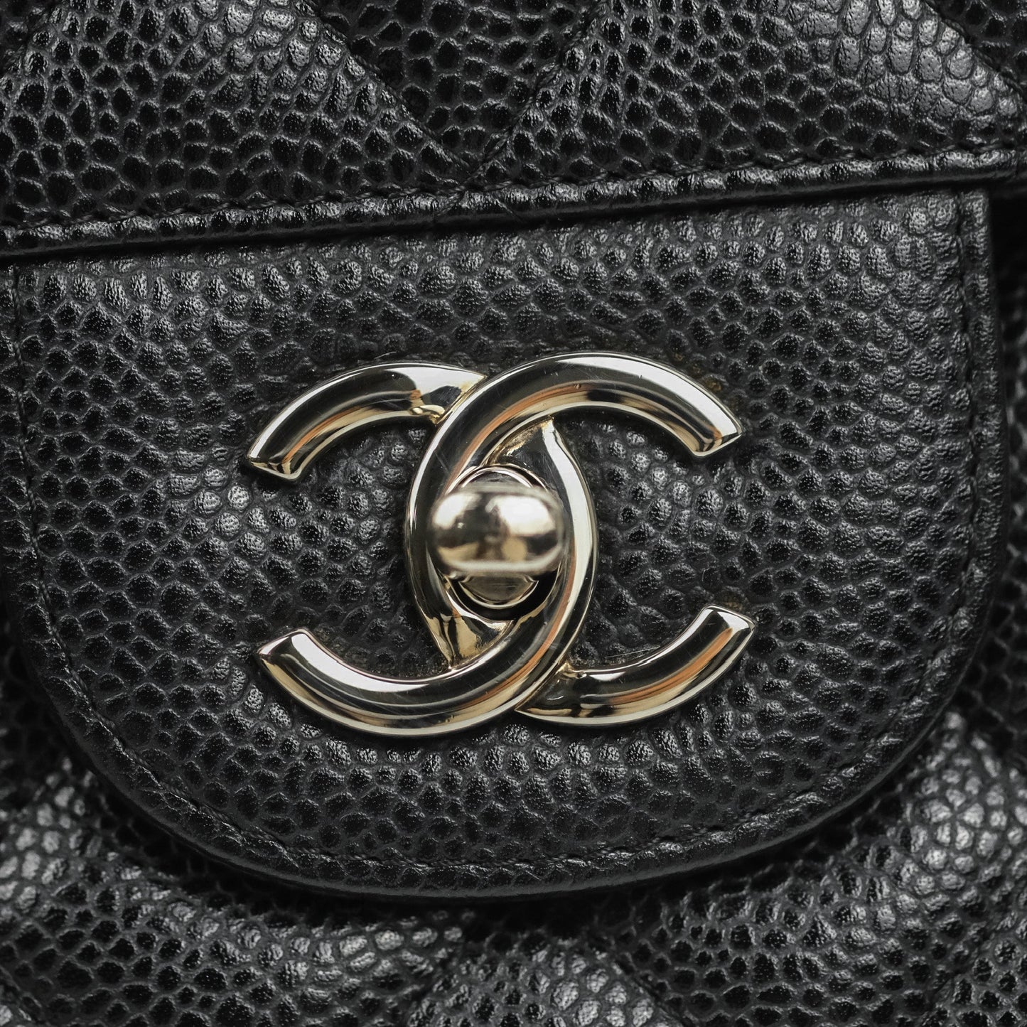 Chanel Jumbo Double Flap Black Caviar Silver Hardware⁣⁣