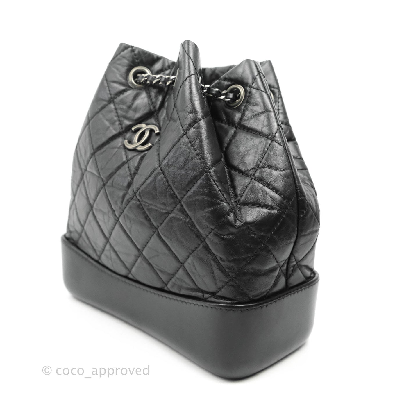 Chanel Small Gabrielle Backpack Black Aged Calfskin
