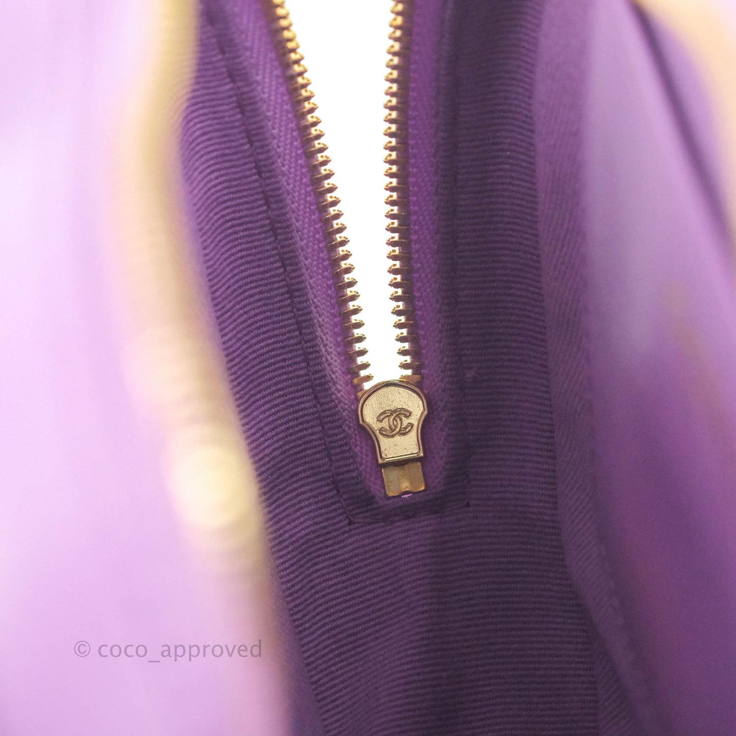 Chanel Large Heart Bag Purple Lambskin Gold Hardware 22S