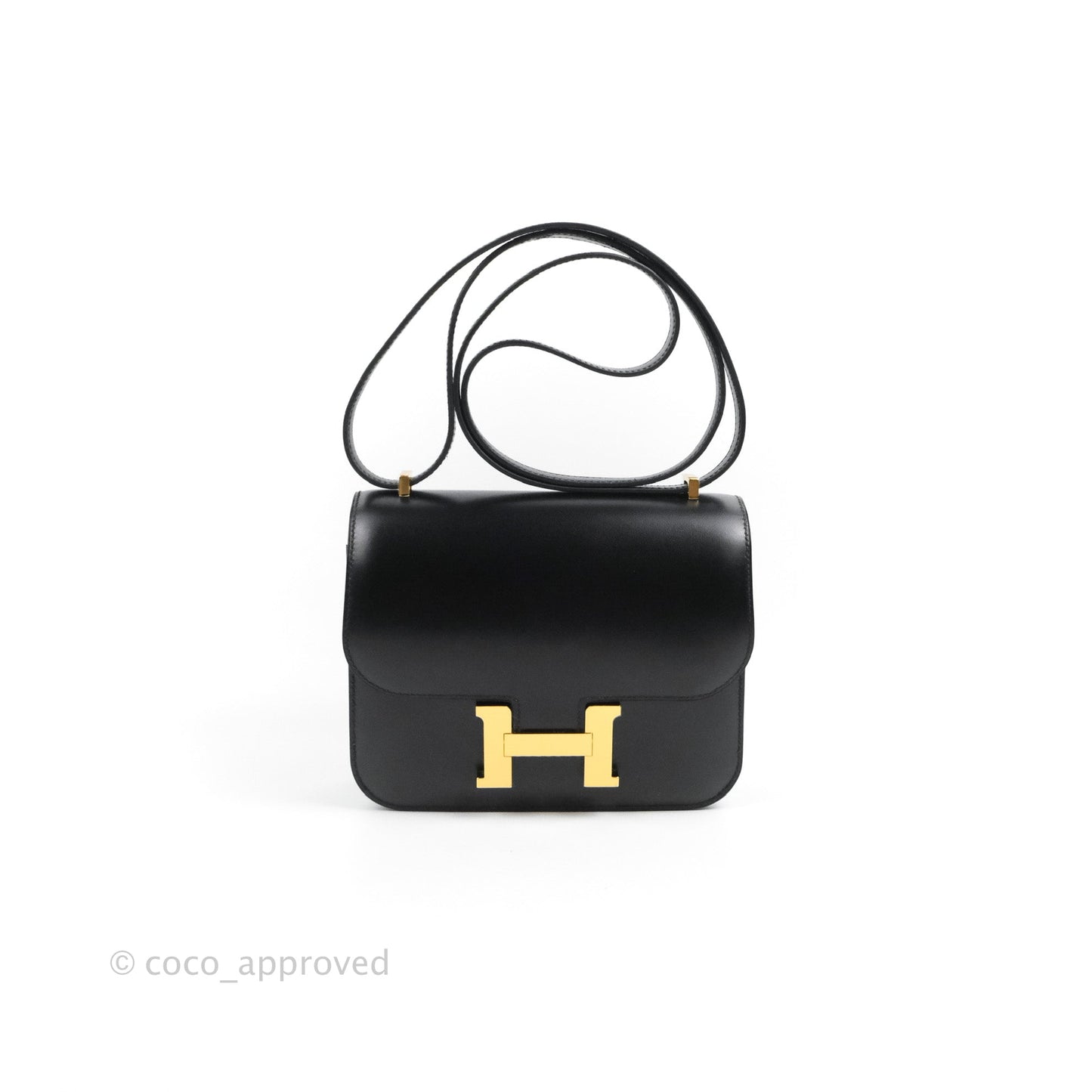 Hermès Constance Mini 18cm Black Box Leather Gold Hardware