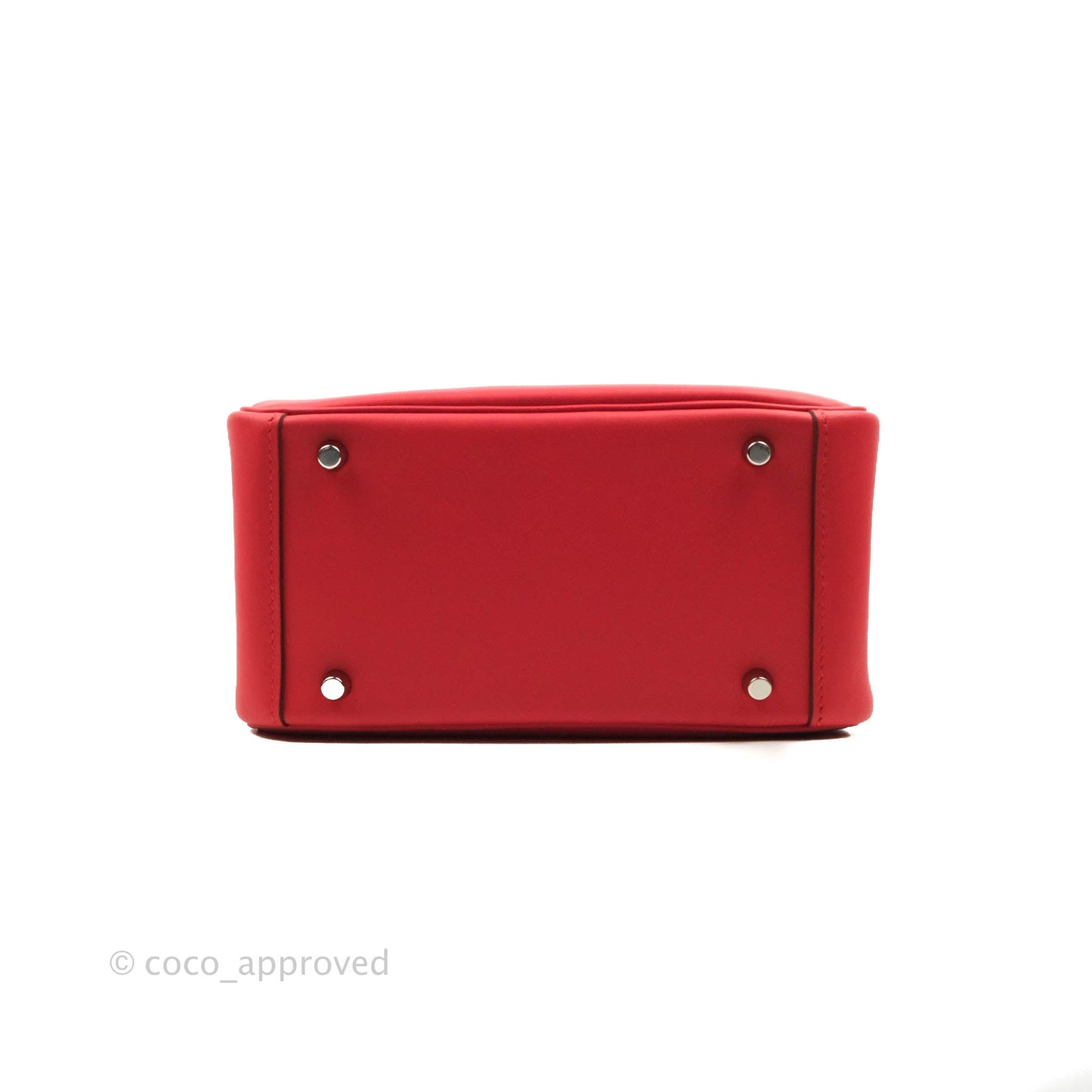 Hermès Mini Lindy 20 Red Swift Palladium Hardware