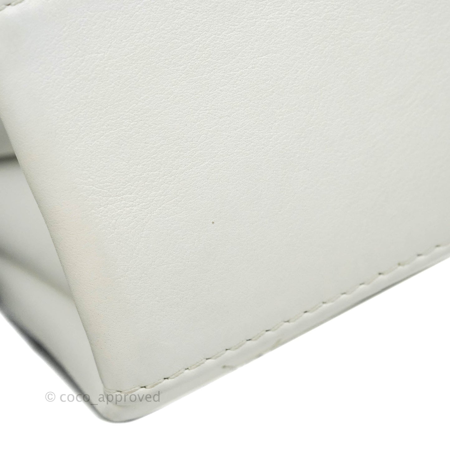 Chanel Flap Bag White Calfskin Gold Hardware 19S
