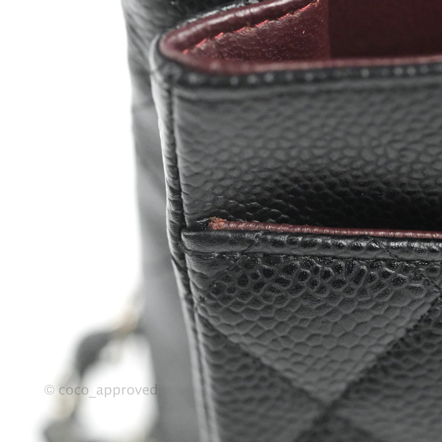 Chanel Classic M/L Medium Flap Quilted Black Caviar Silver Hardware