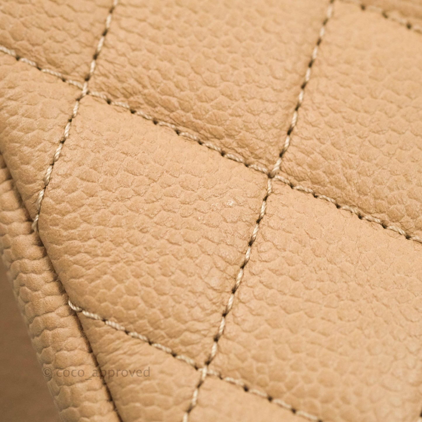 Chanel Quilted Medium CC Filigree Flap Beige Black Caviar