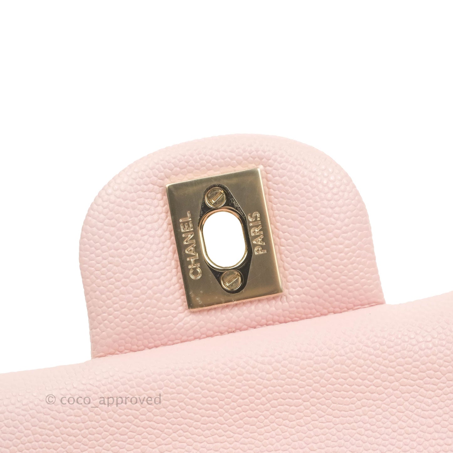 Chanel Classic M/L Medium Flap Quilted Pink Caviar Gold Hardware 22S