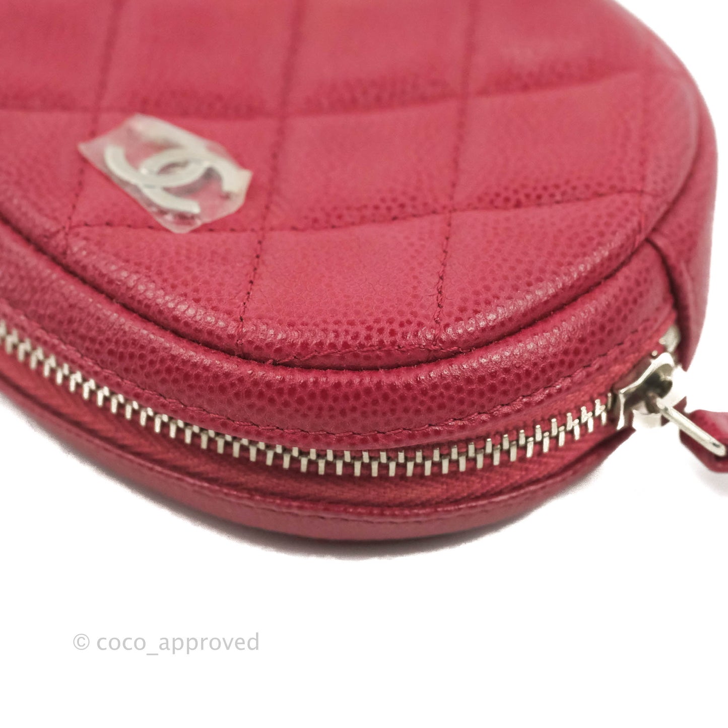 Chanel Red Round Coin Purse