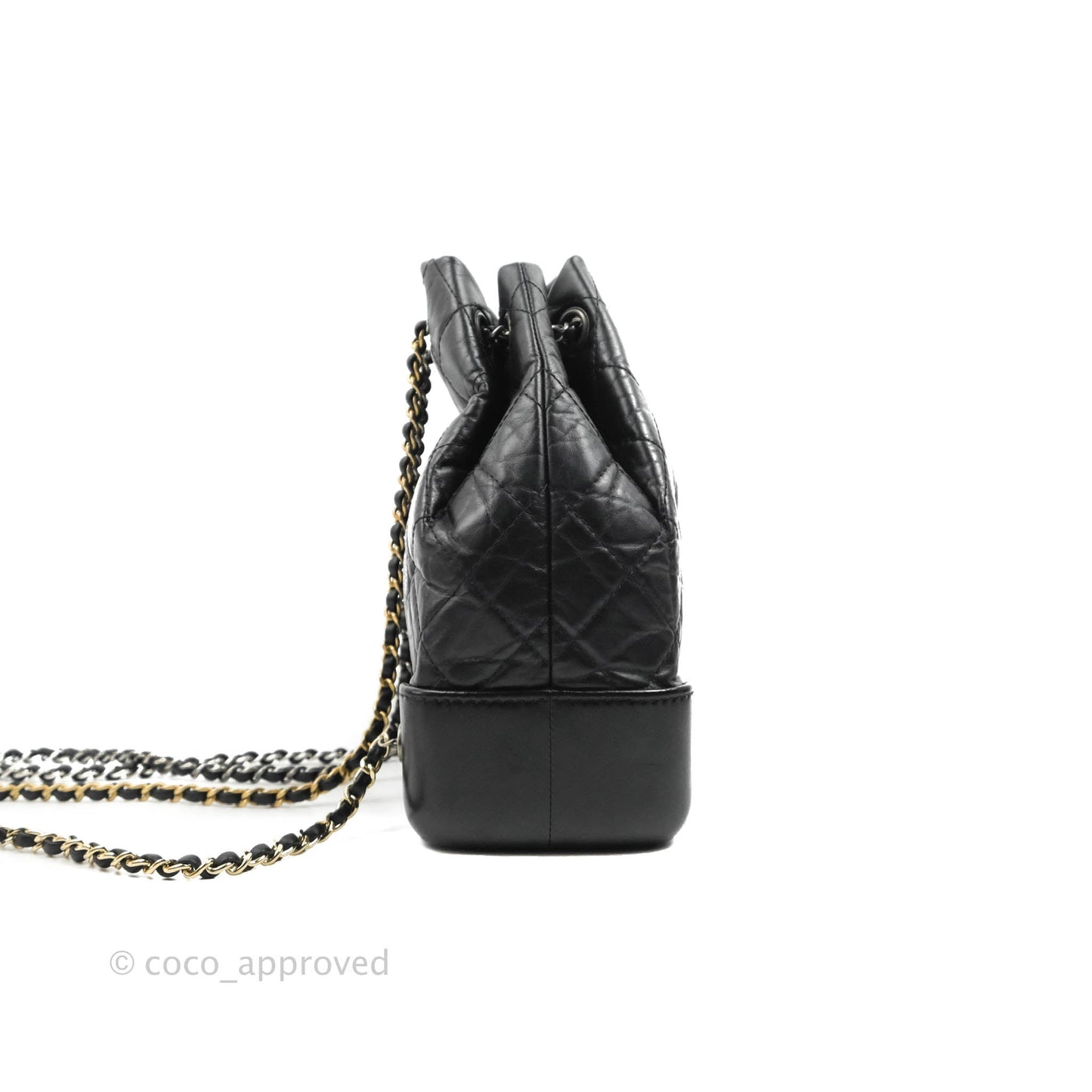 Chanel Small Gabrielle Backpack Black Aged Calfskin