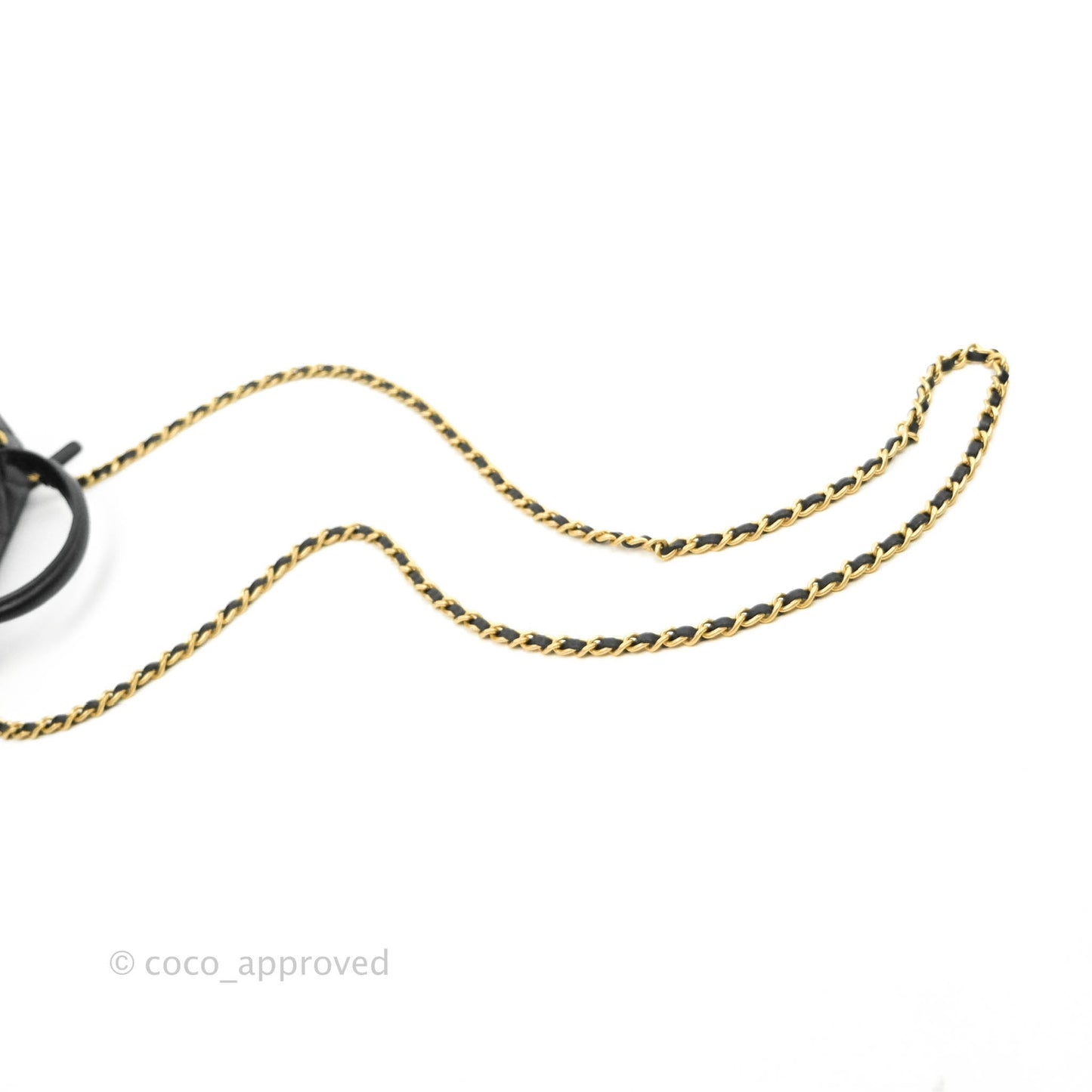Chanel Vanity Rectangular Top Handle Black Lambskin Gold Hardware