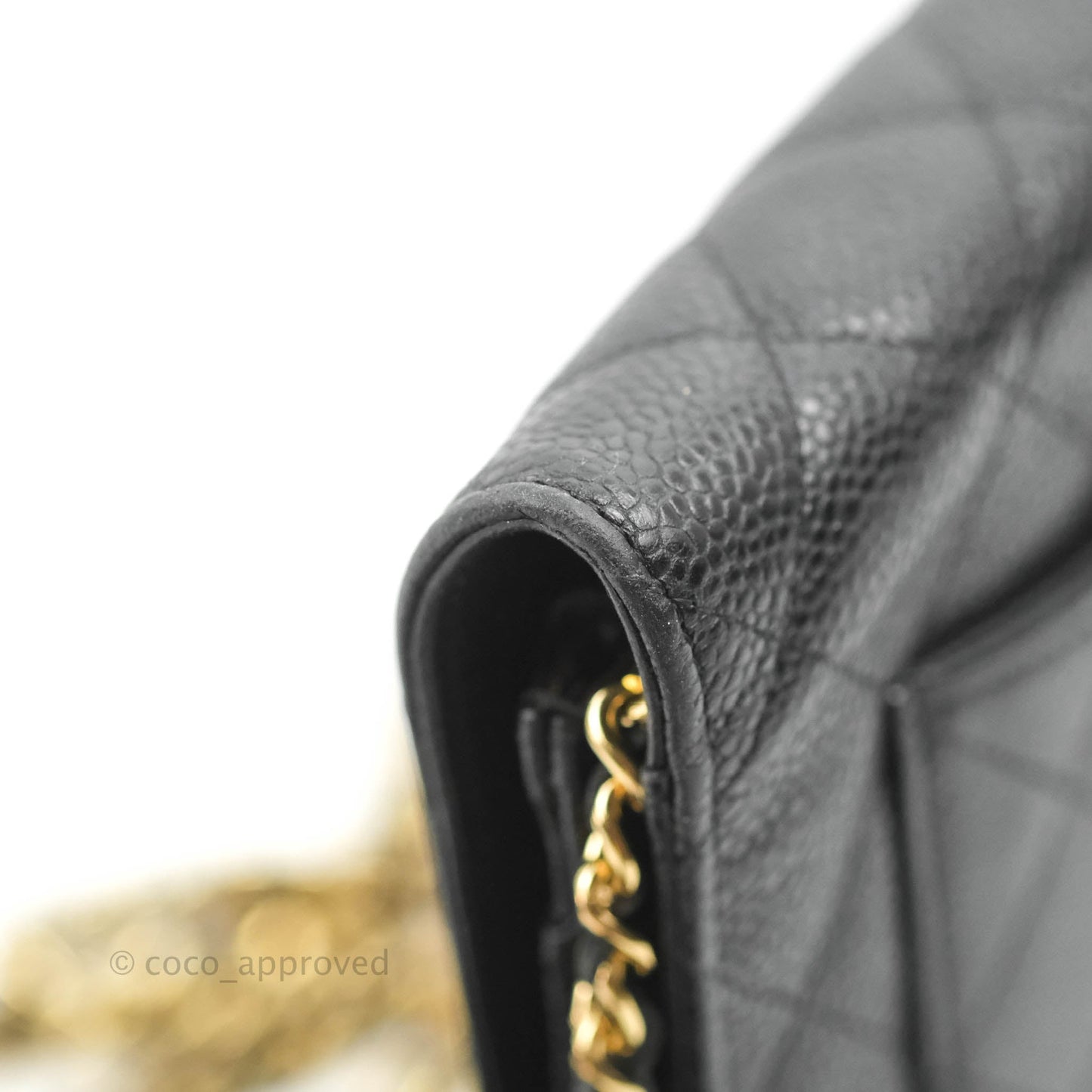 Chanel Quilted Classic WOC Black Caviar Gold Hardware
