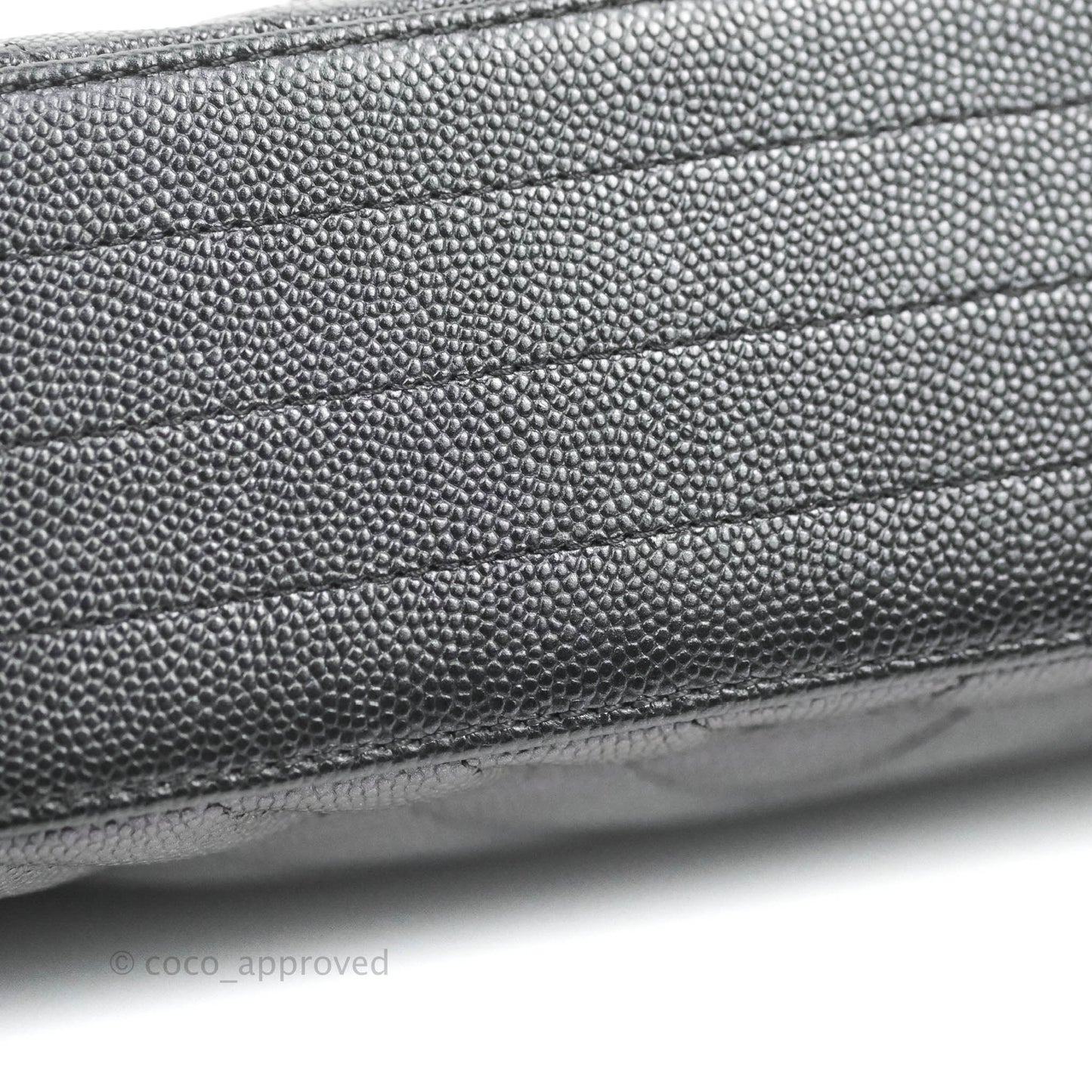Chanel Chevron Mini Rectangular Flap Iridescent Black Caviar Ruthenium Hardware 17B