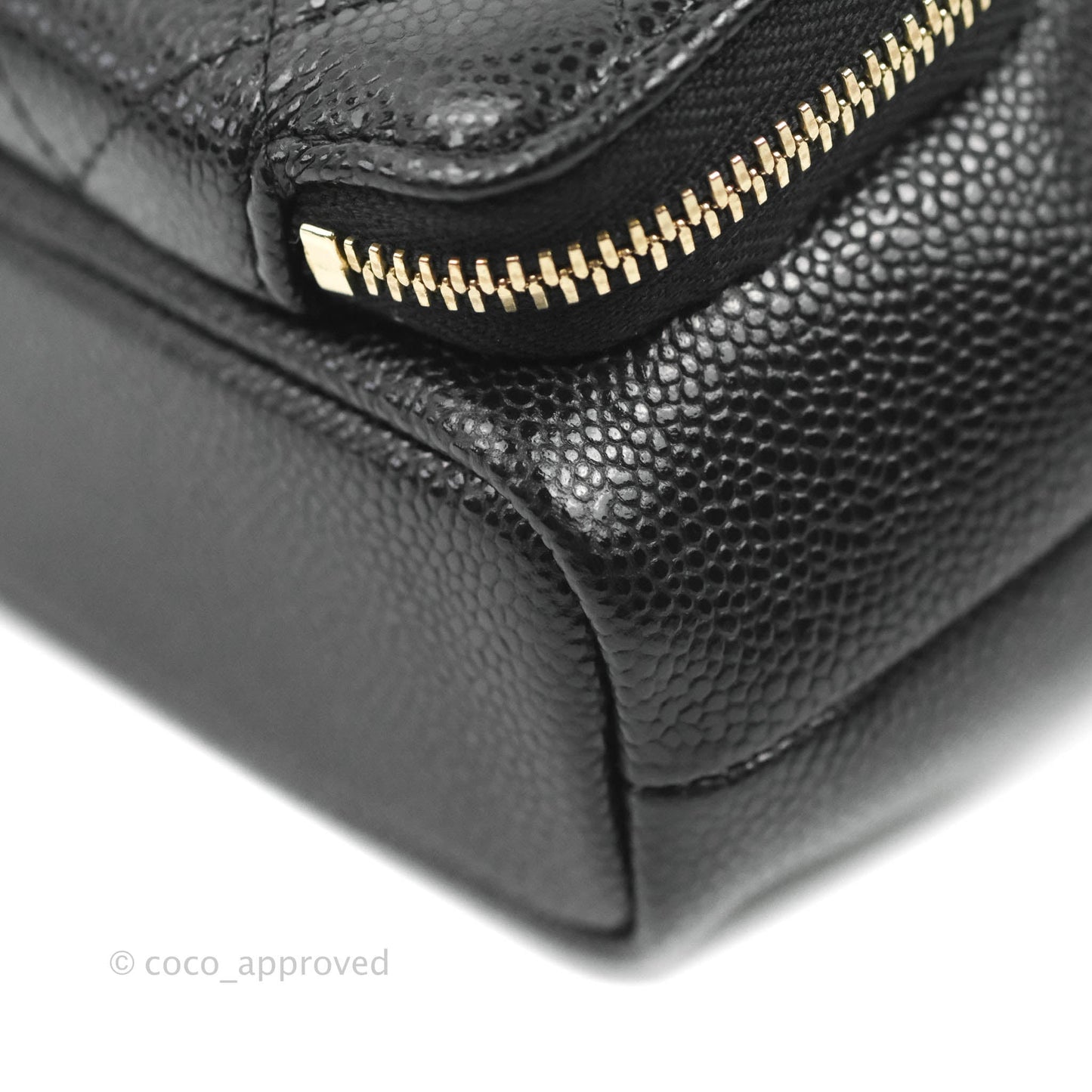 Chanel Mini Bucket with Chain Black Caviar Gold Hardware 22B