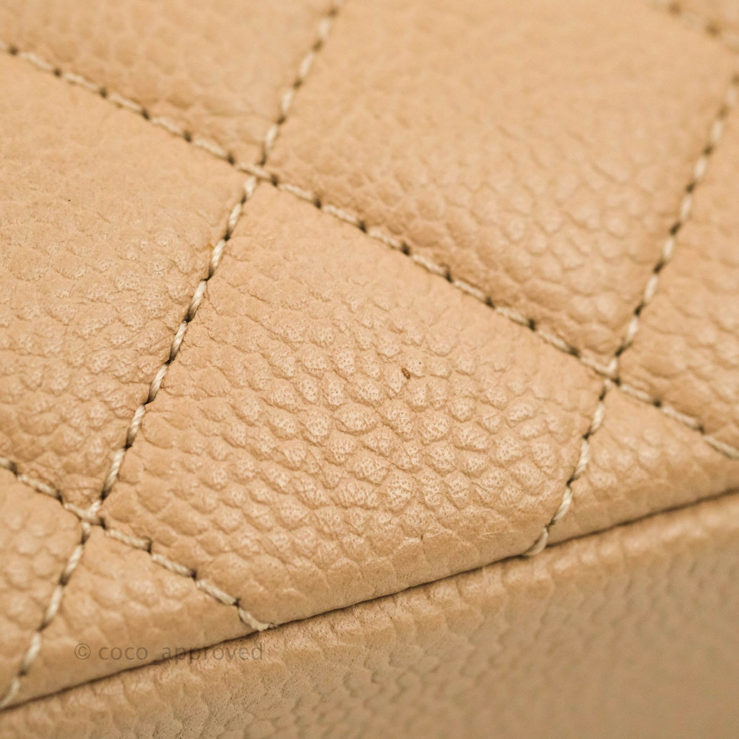 Chanel Quilted Medium CC Filigree Flap Beige Black Caviar