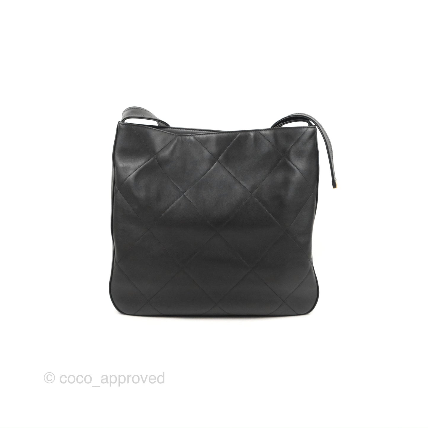 Chanel Large Stitched Easy Mood Hobo Black Calfskin