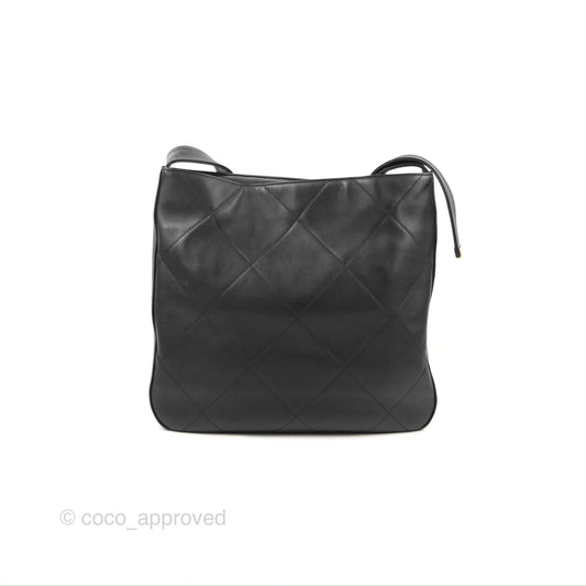 Chanel Large Stitched Easy Mood Hobo Black Calfskin