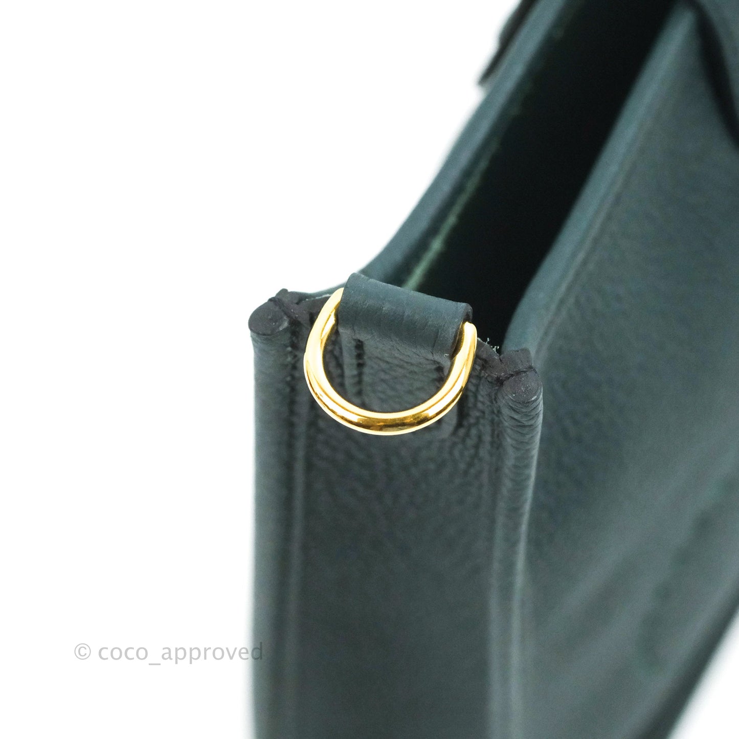 Hermès Mini Evelyne 16 Vert Rousseau/ Vert Cypress Clemence Gold Hardware