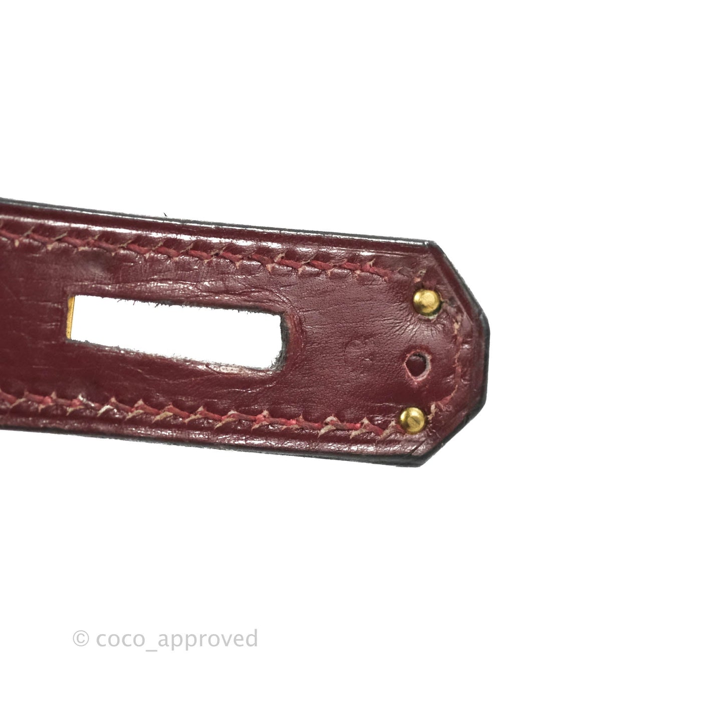 Hermès Vintage Kelly Retourne 32 Dark Red Gold Hardware