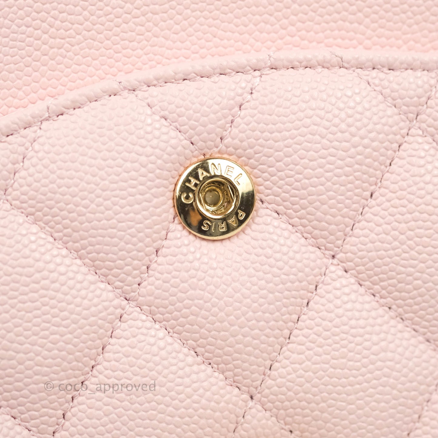 Chanel Classic M/L Medium Flap Quilted Pink Caviar Gold Hardware 22S