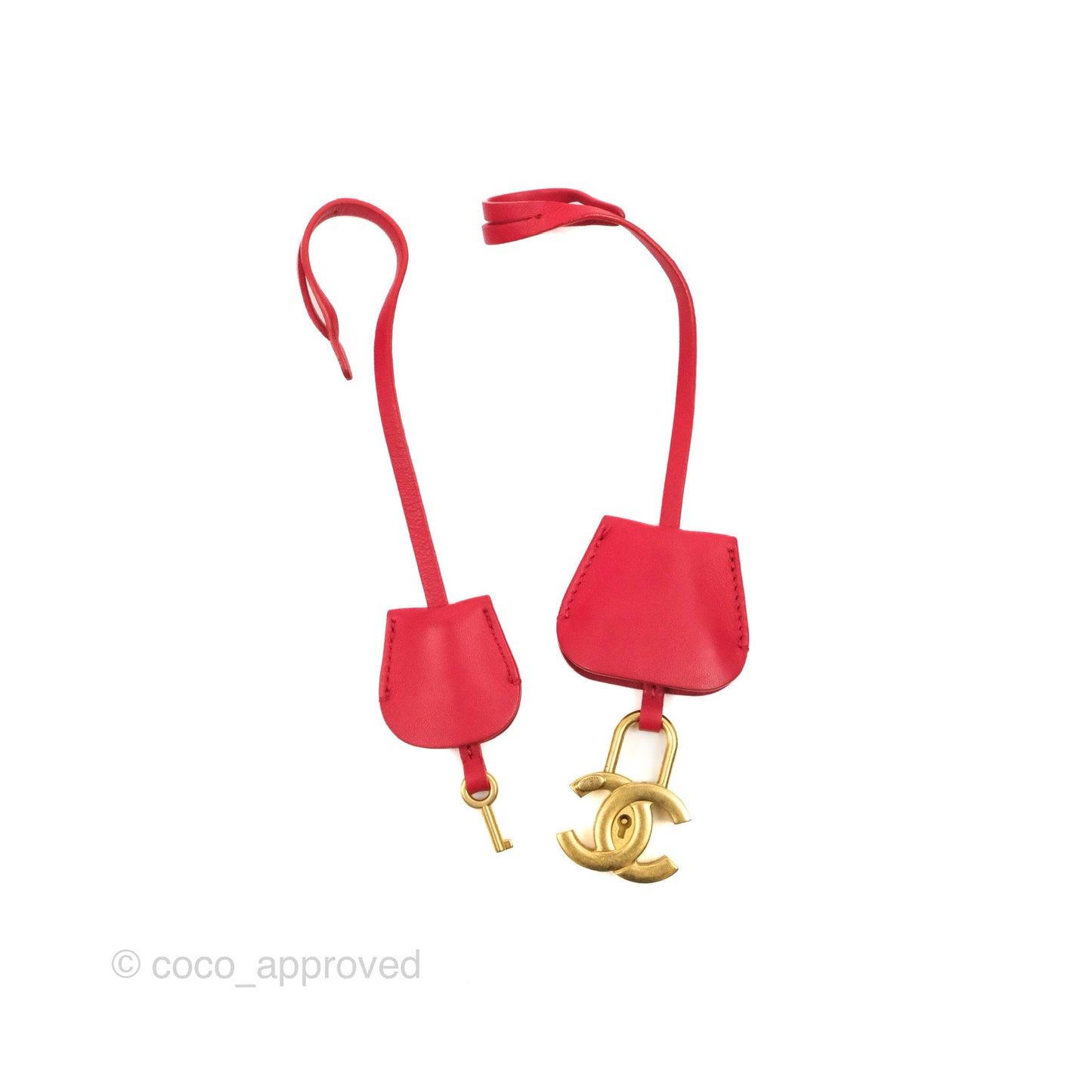 Chanel Quilted Small CC Filigree Vanity Case Red Caviar Gold Hardware