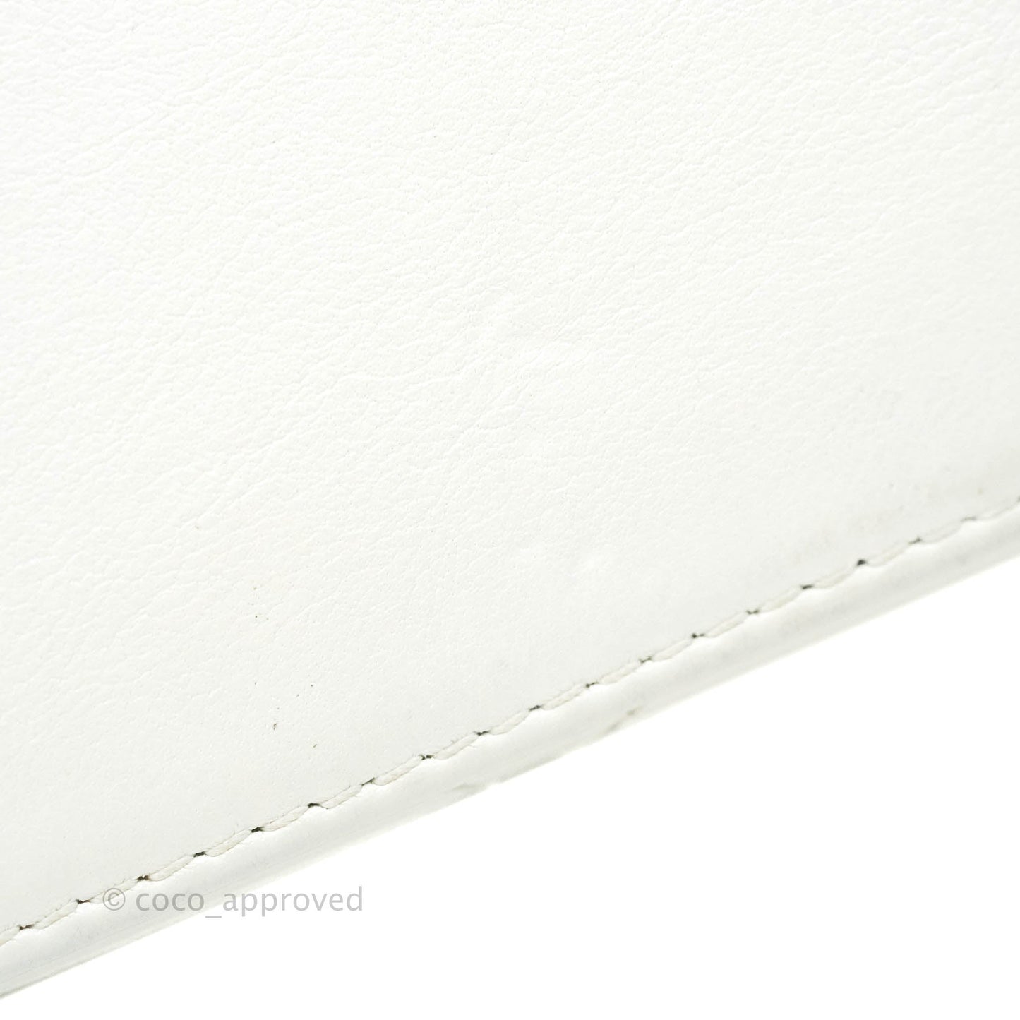 Chanel Flap Bag White Calfskin Gold Hardware 19S